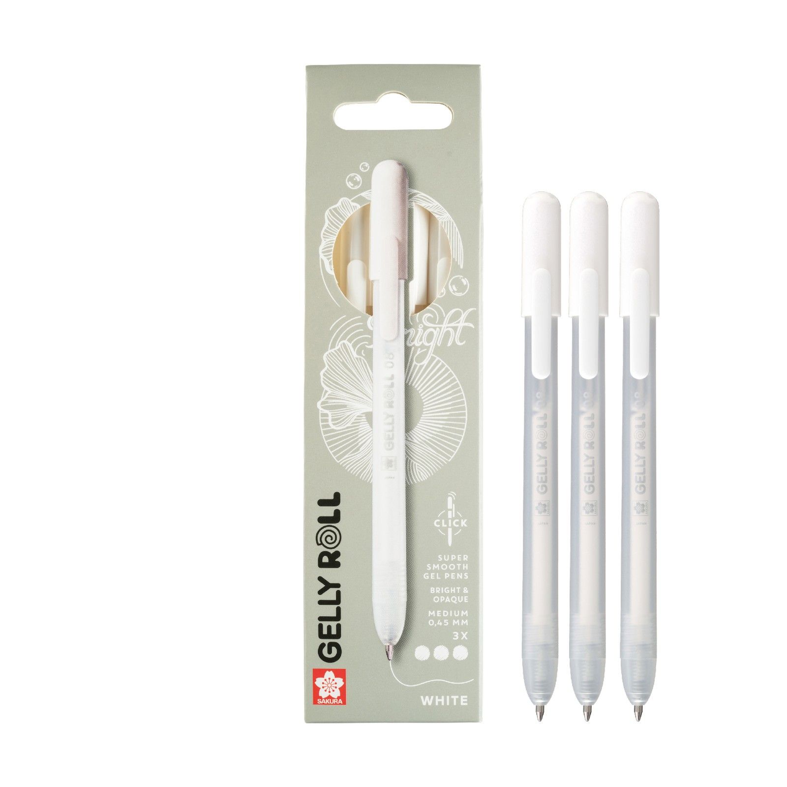 Sakura • Gelly Roll Retractable Classic Set White 3pcs