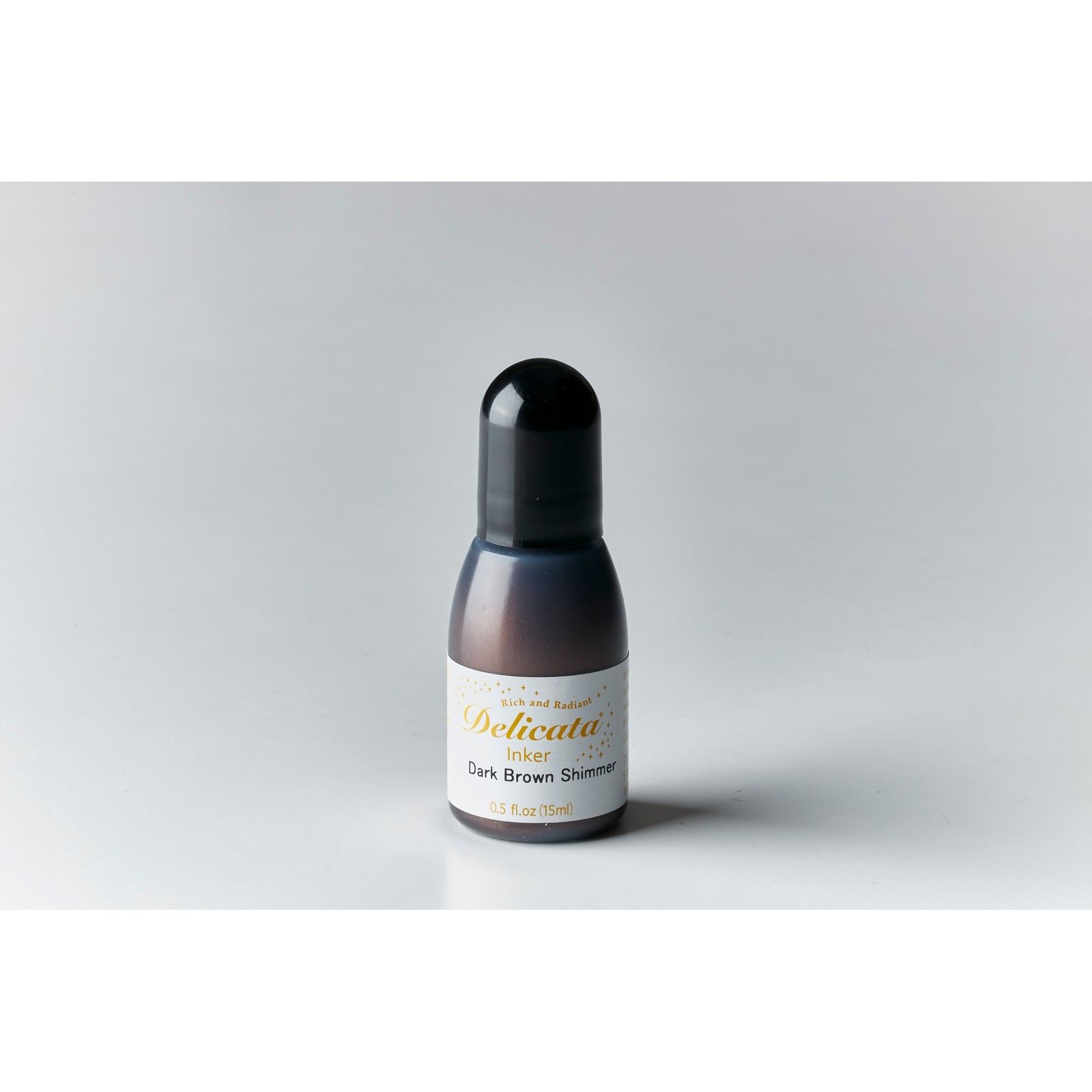Tsukineko • Delicata Reinker Navulling Inkt Dark Brown Shimmer