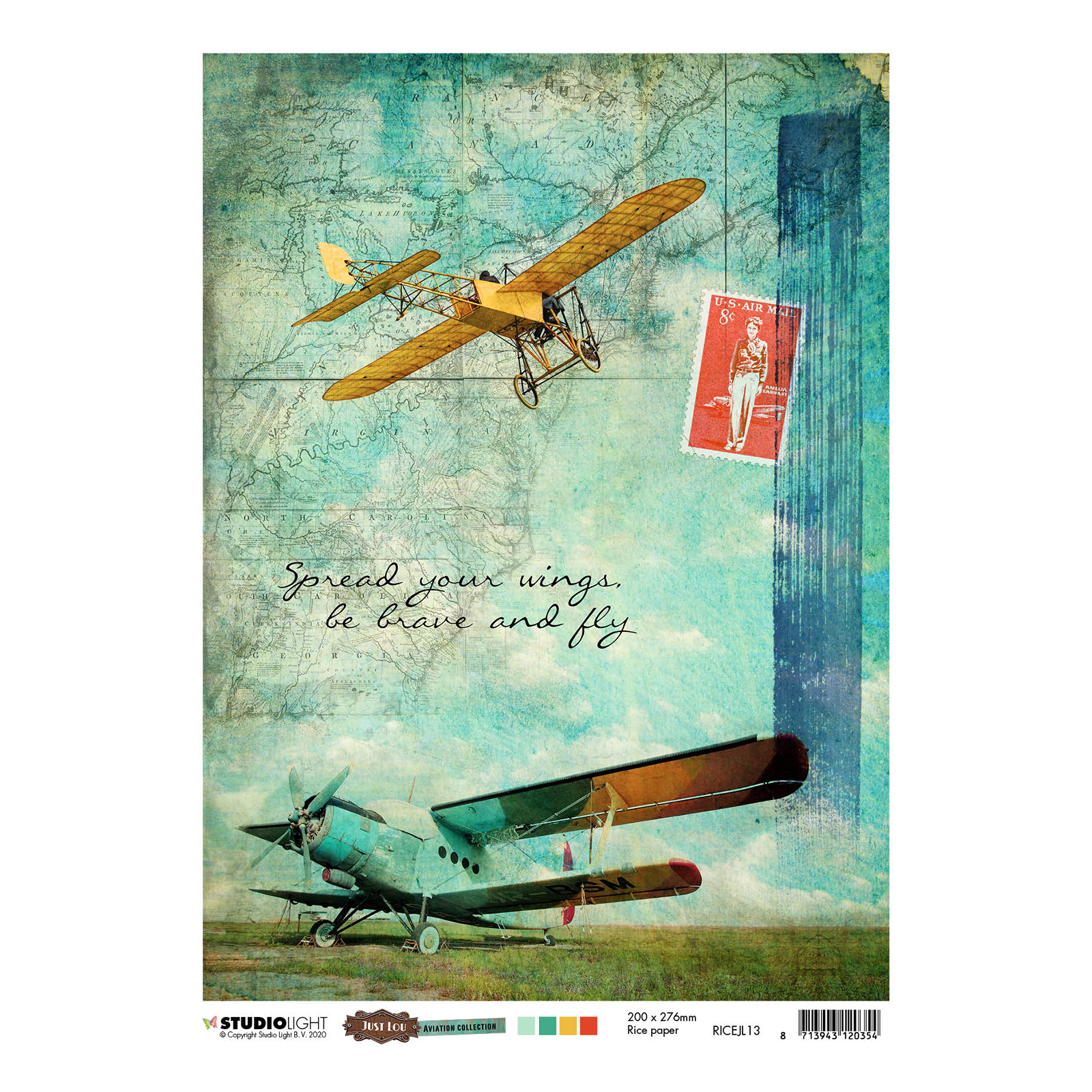 Studio Light • Just Lou Rice Paper Aviation Collection nr.13