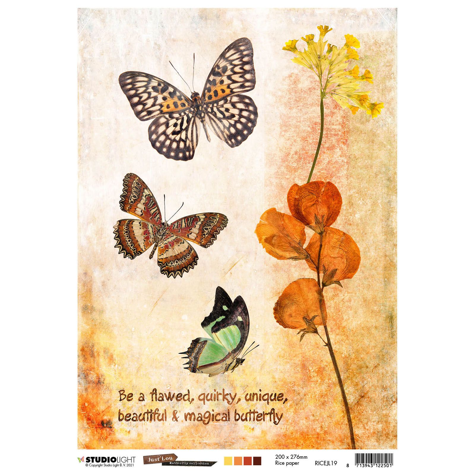 Studio Light • Carta di riso Butterfly Collection nr.19