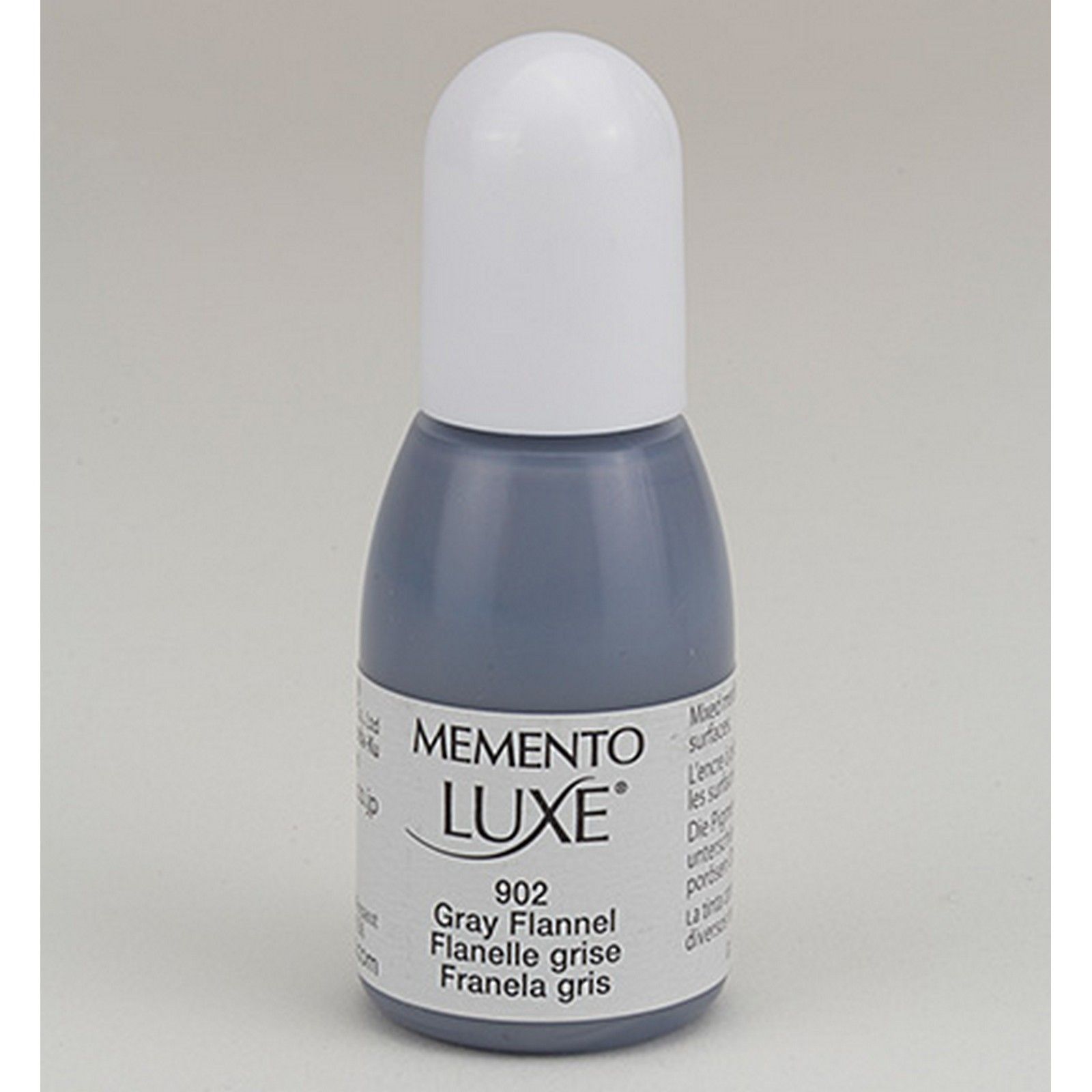 Tsukineko • Memento Luxe Reinker Navulling Inkt 15ml Gray Flannel