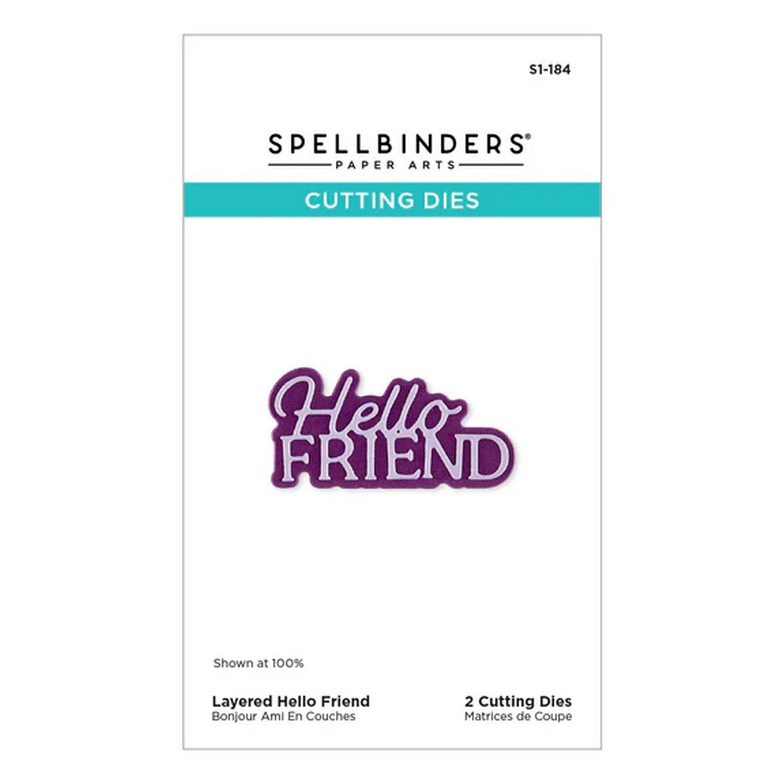 Spellbinders • Fustelle da Taglio Layered Hello Friend 5,2x2,5cm 2pz