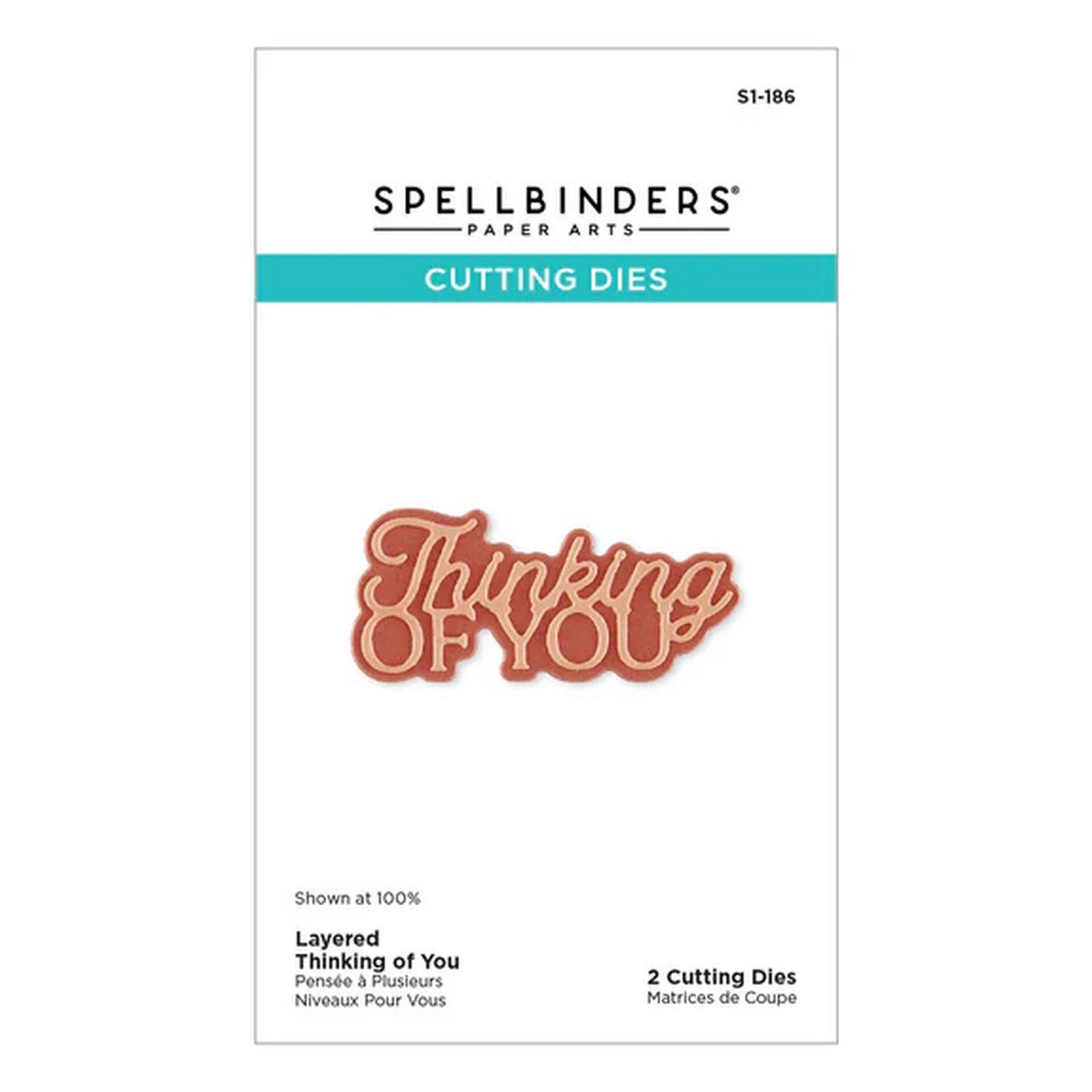 Spellbinders • Fustelle da Taglio Stratificate Thinking of You 5,8x2,6cm 2pz