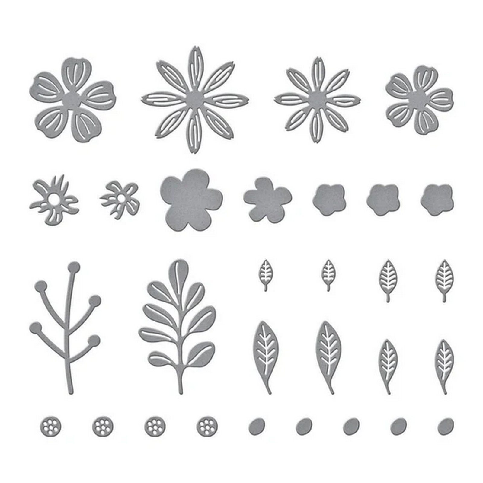 Spellbinders • Fustelle da Taglio Mini Blooms & Sprigs 12pz