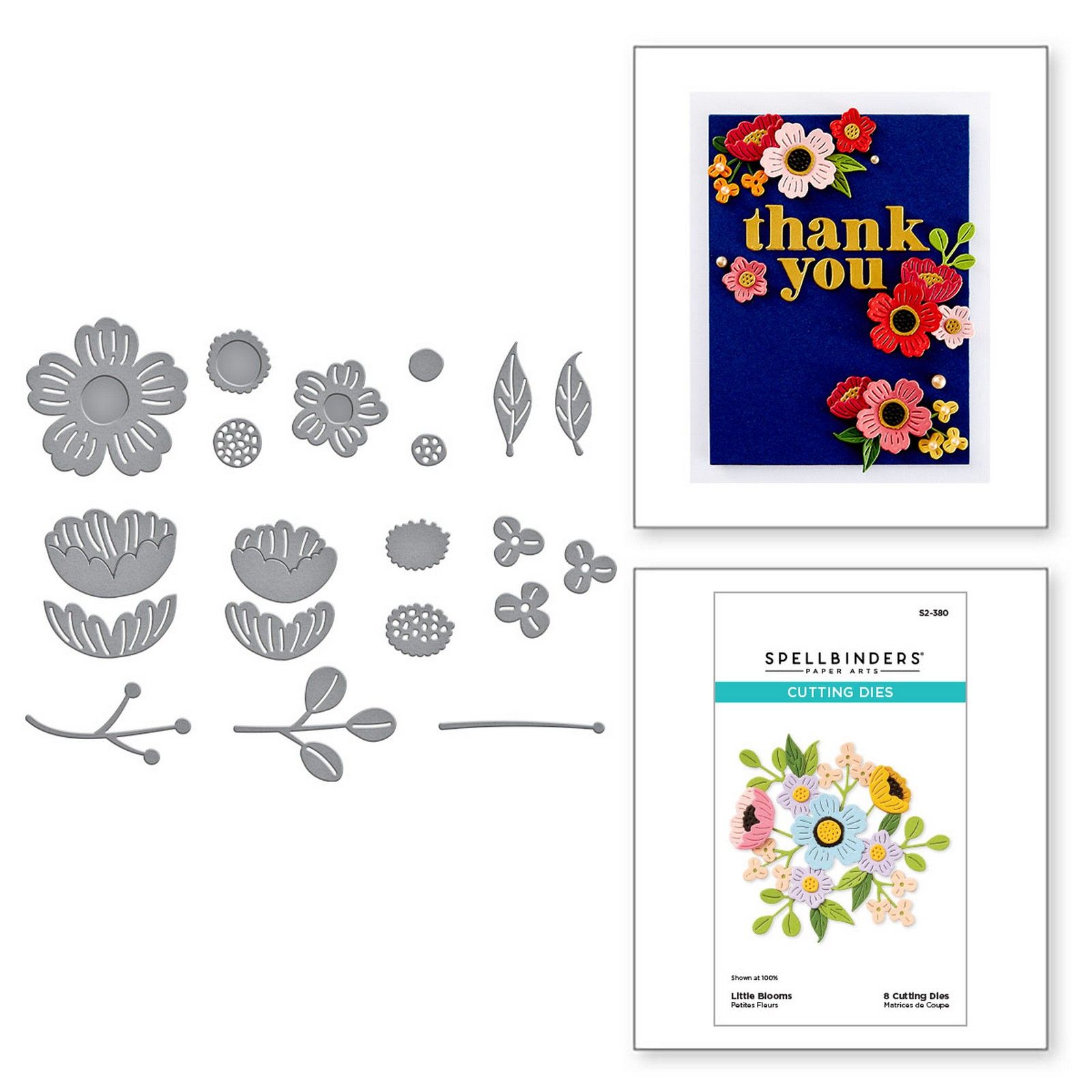 Spellbinders • Troqueles de Corte Little Blooms 0,56-4,7cm 8uds