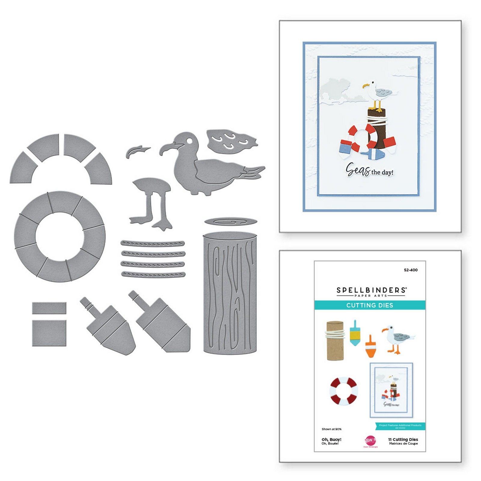 Spellbinders • Set de Troqueles de Corte Metálicos Oh, Buoy! 2,5x2,5cm 11uds