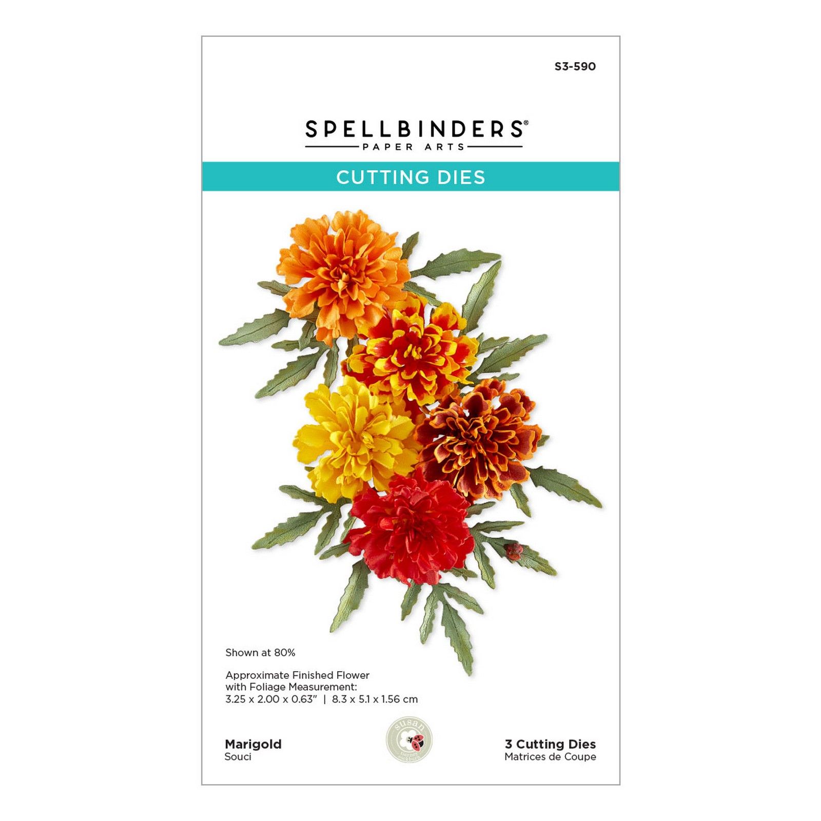 Spellbinders • Etched Dies Marigold by Susan Tierney-Cockburn