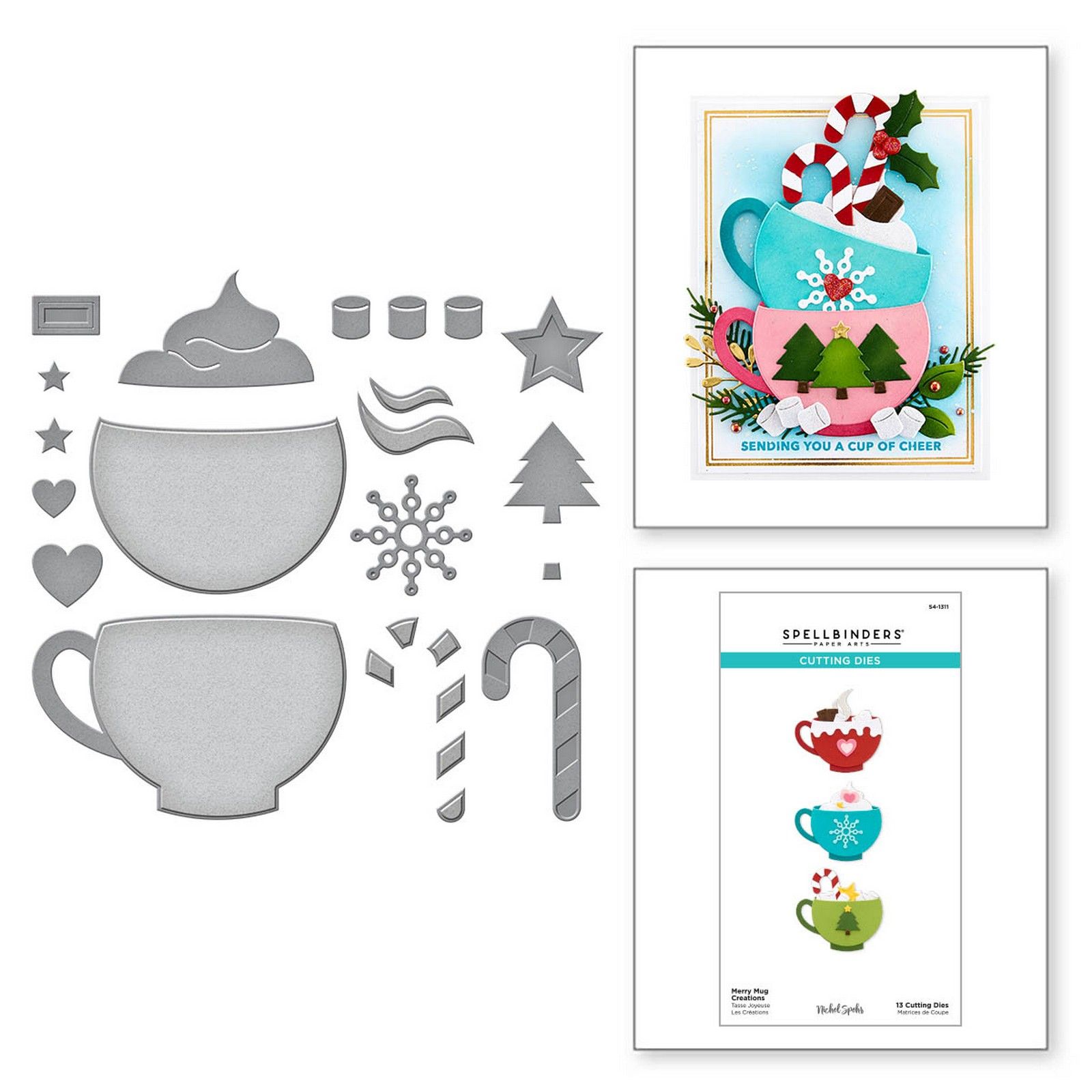 Spellbinders • Troqueles de Corte Etched Merry Mug Creations 7,7x5,1cm 13uds