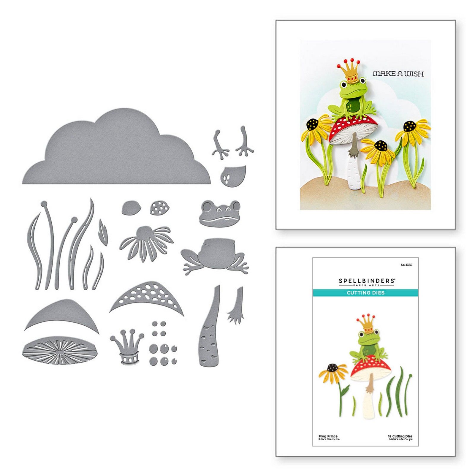 Spellbinders • Troqueles de Corte princesa rana 10,8x4,4cm 18uds