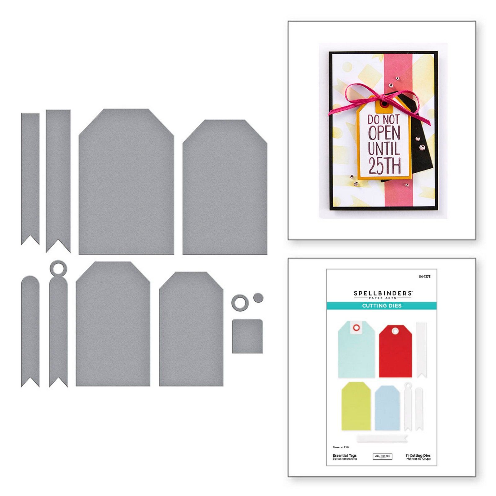 Spellbinders • Troqueles de Corte Esenciales Etiquetas 4,6x7,1cm 11uds