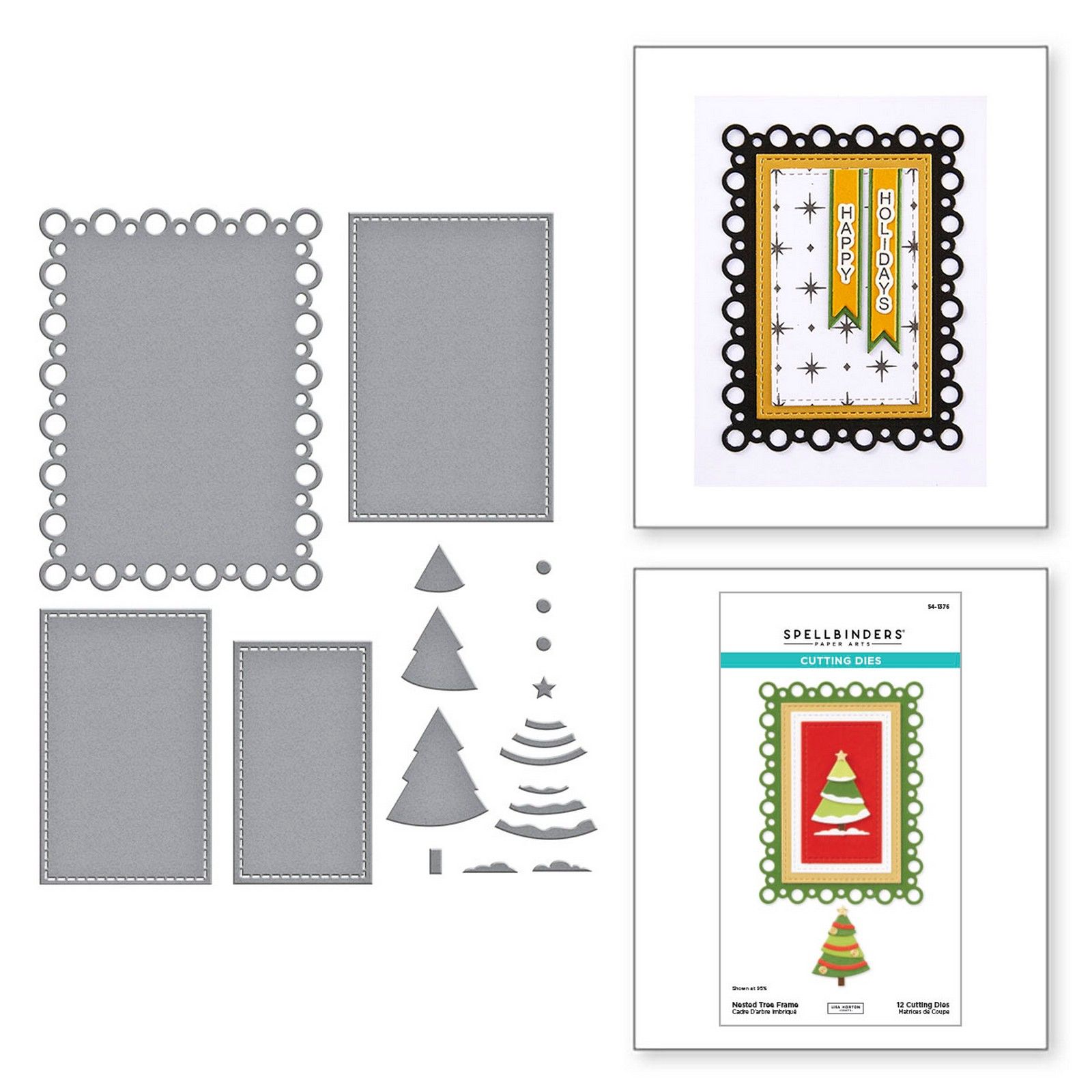 Spellbinders • Troqueles de Corte Lisa Horton Marco Árbol Anidado 8,6x11,6cm 12uds