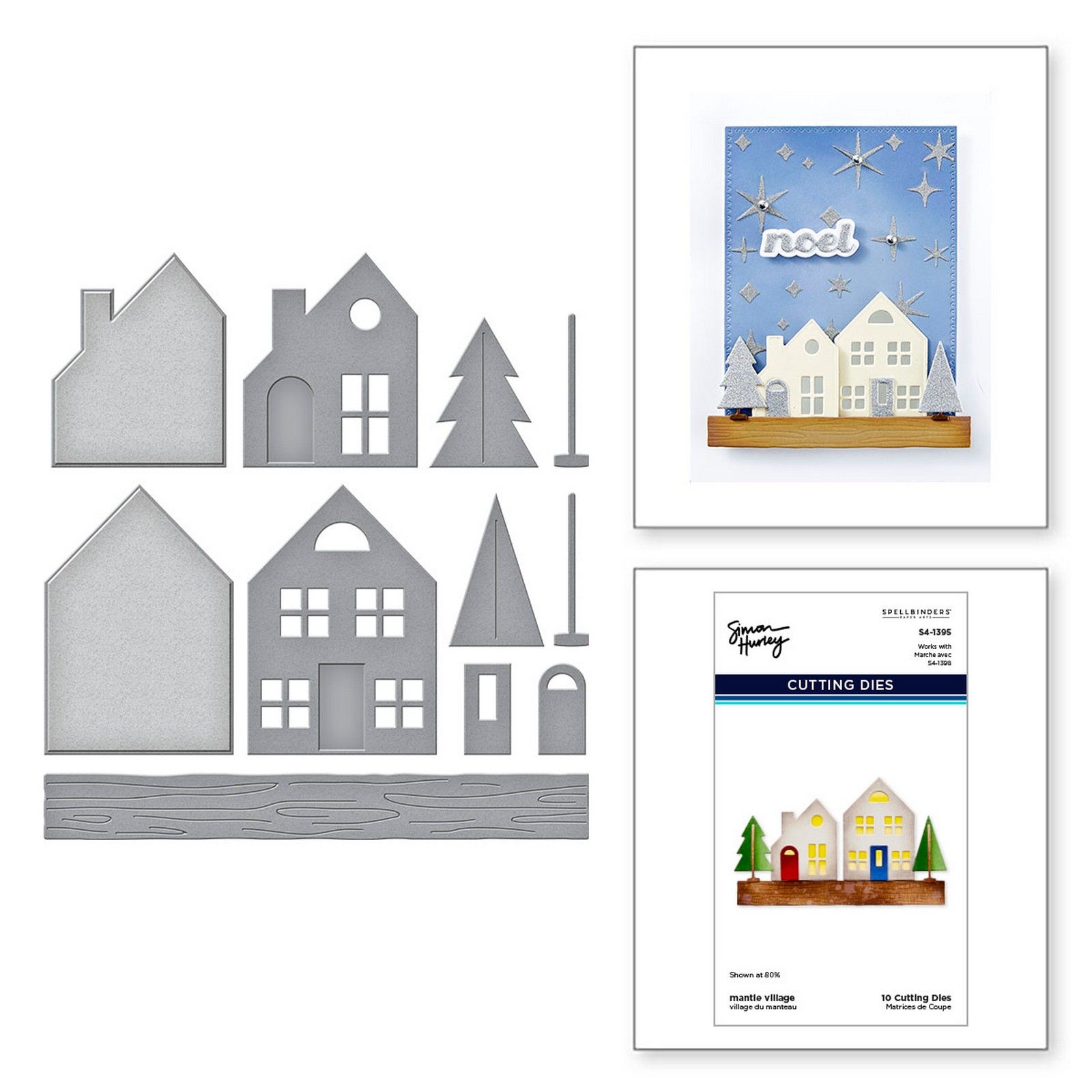 Spellbinders • Troqueles de Corte Simon Hurley Mantel Village 9,4x1,1cm 10uds