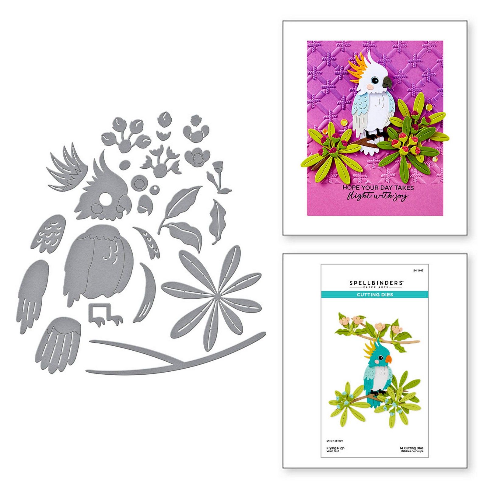 Spellbinders • Troqueles de Corte Flying High Cheerful Chirps 11,66x11,53cm 14uds