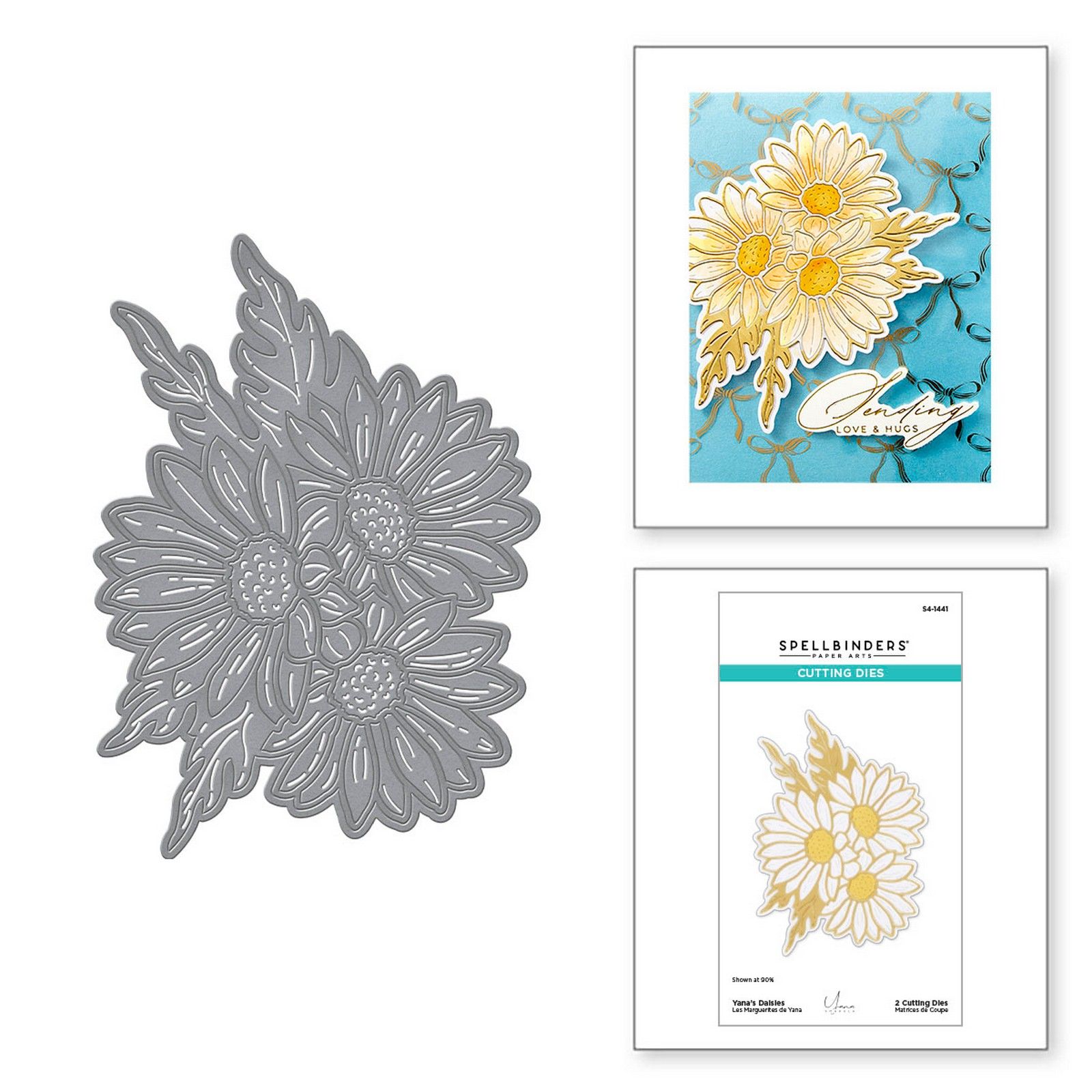 Spellbinders • Yana's Daisies Fustelle da Taglio 8x11,3cm 2pz