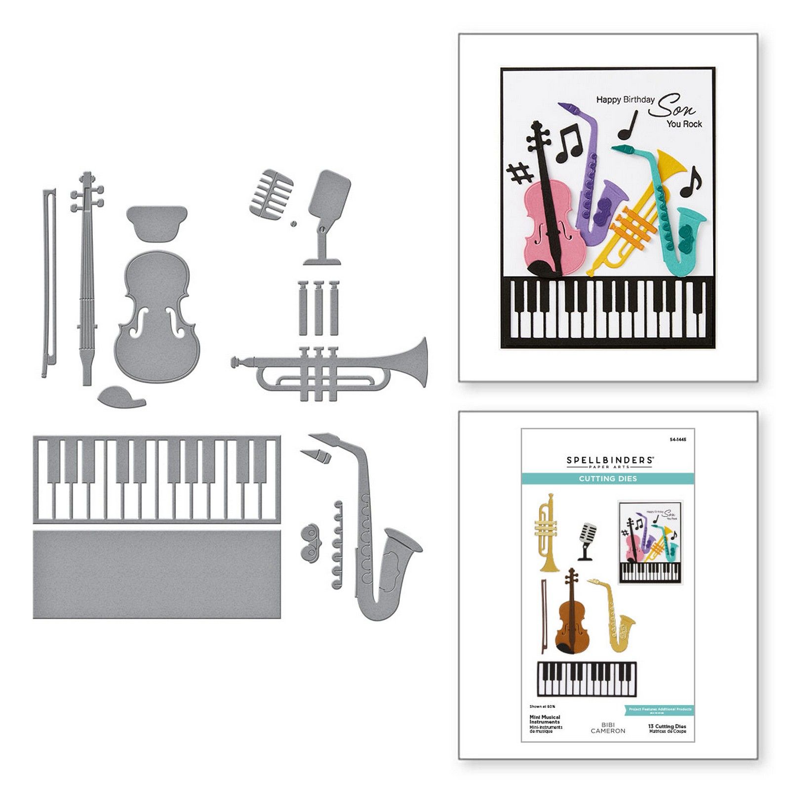 Spellbinders • Fustelle Mini Strumenti Musicali 8,5cm 13pz