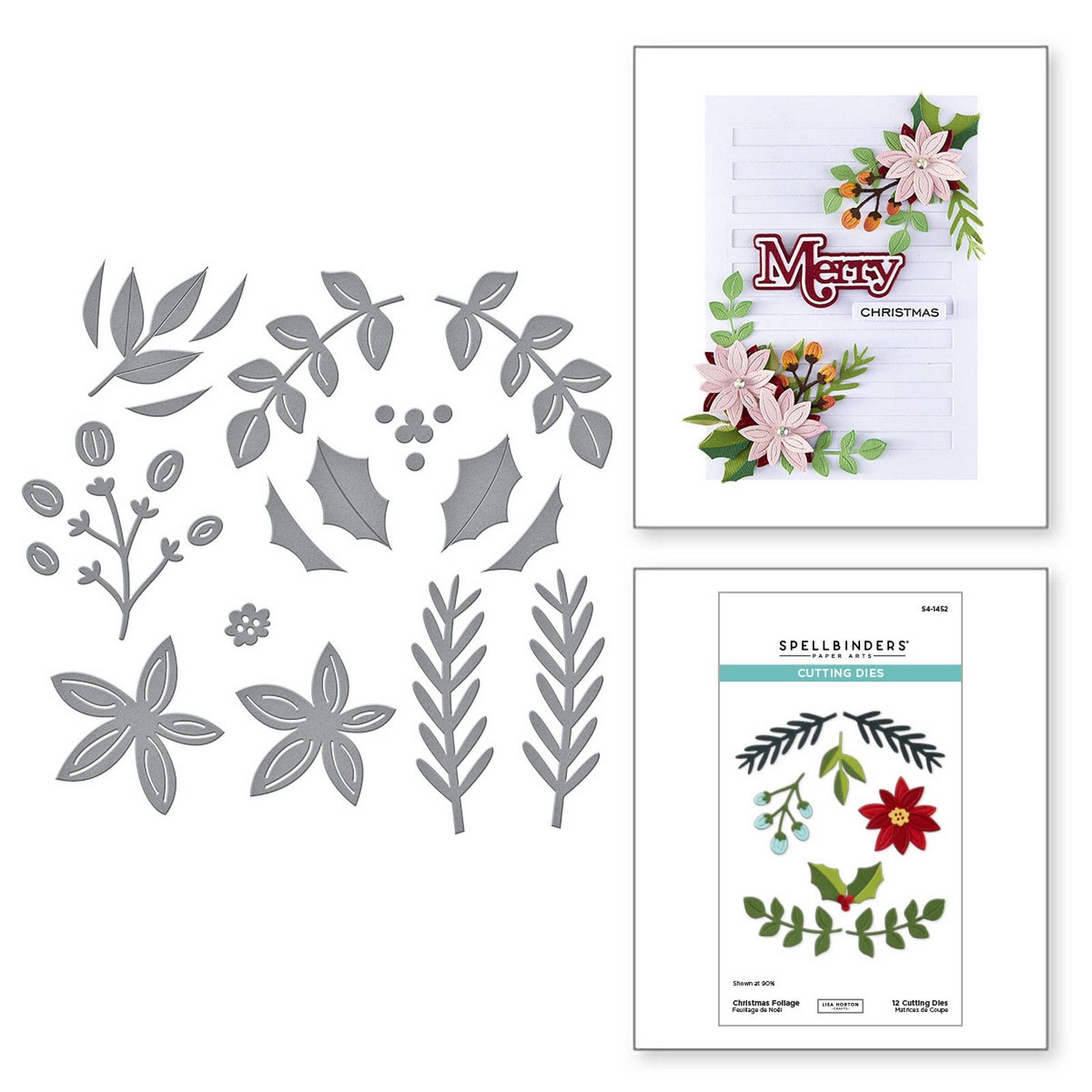 Spellbinders • Fustelle da Taglio Christmas Foliage 5,4cm 12pz