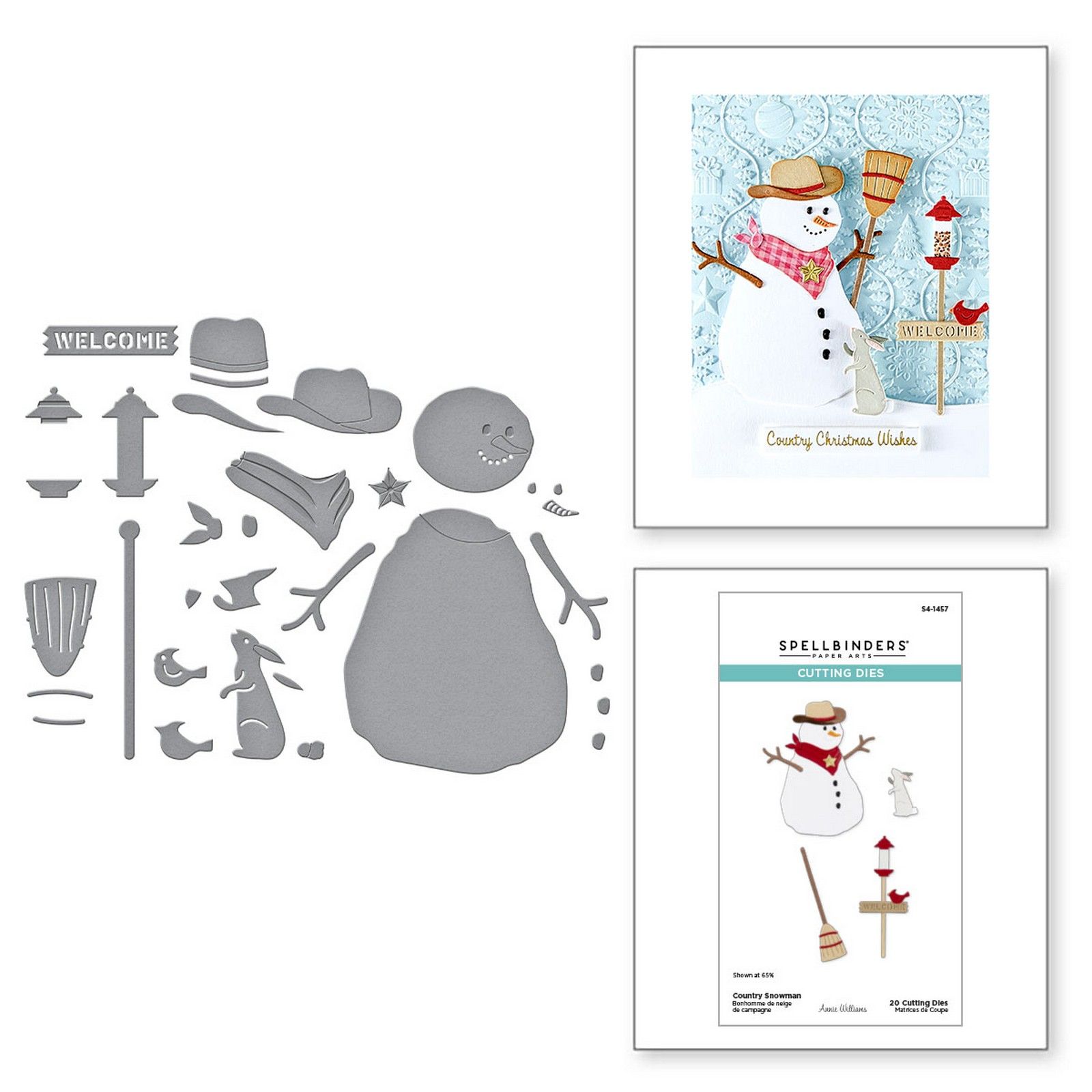 Spellbinders • Fustelle da Taglio Country Snowman 6,5x8,9cm 20pz