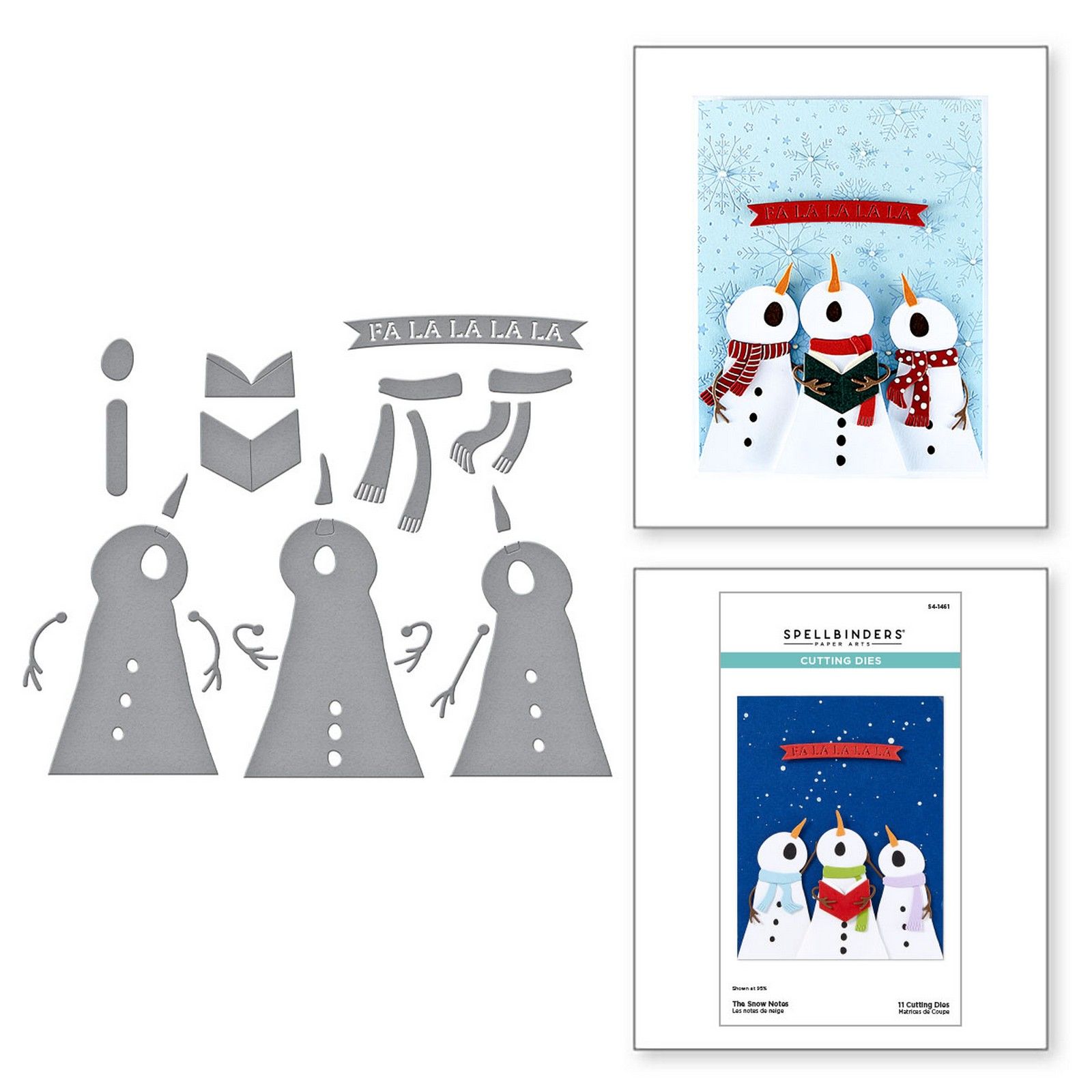 Spellbinders • Fustelle da Taglio Etched Snow Notes Wonderland Collection 4,95x8cm 11pz