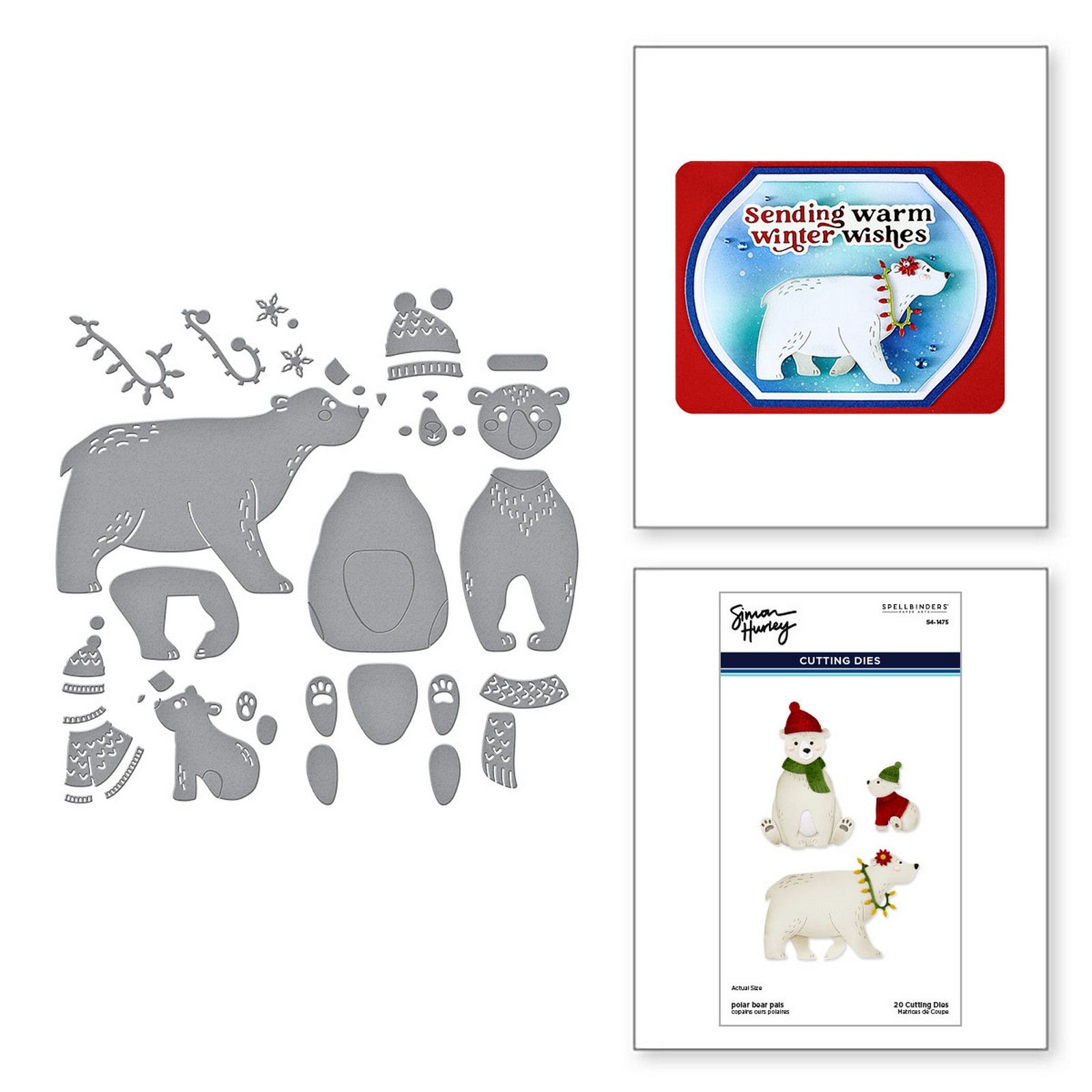 Spellbinders • Cutting Dies Polar Bear Pals 20pcs