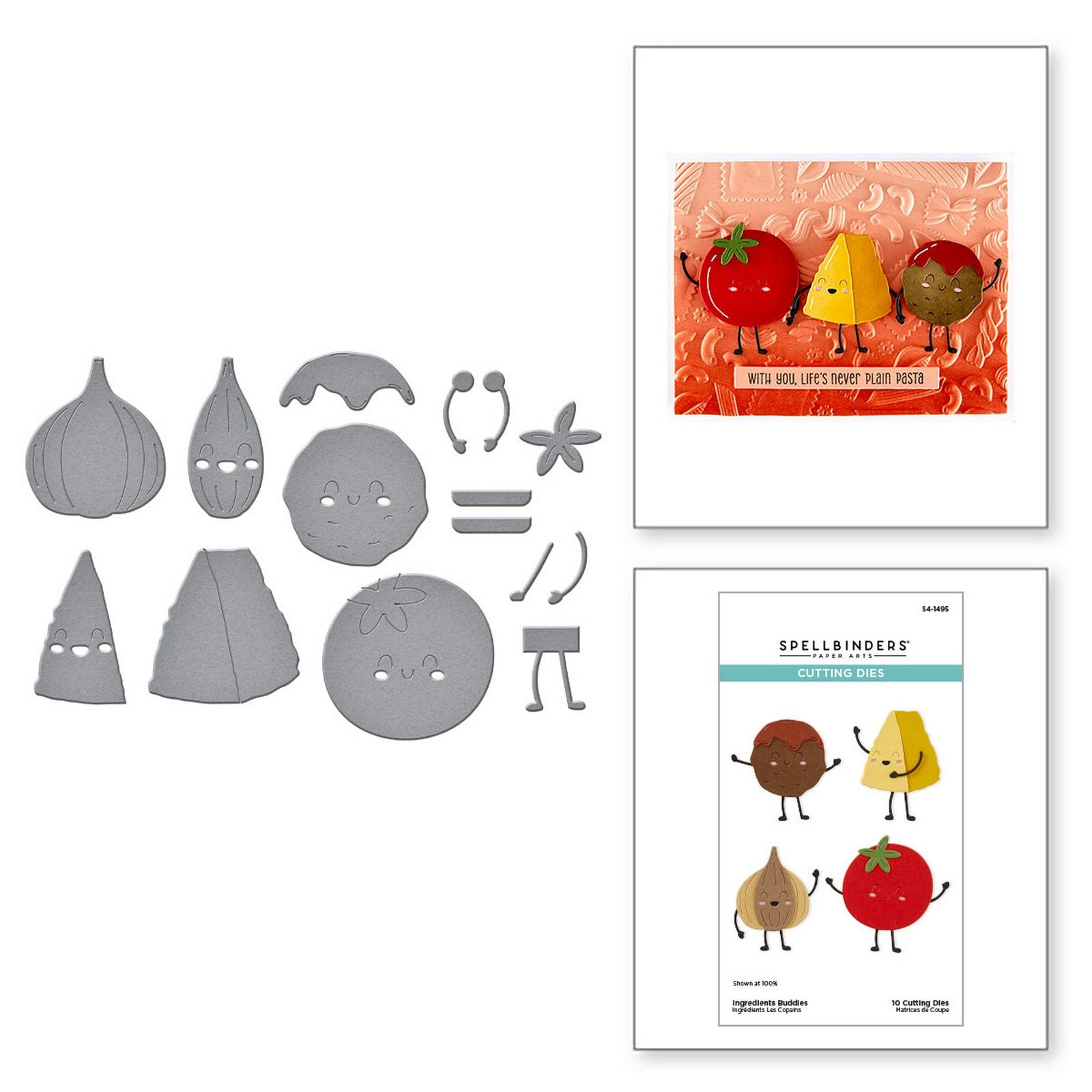 Spellbinders • Set Fustelle da Taglio Ingredients Buddies 3,2–4,1cm 10pz