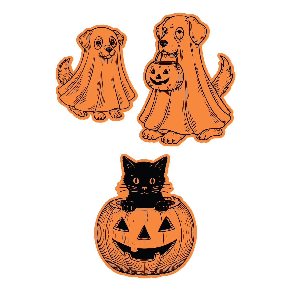 Spellbinders • Simon Hurley create. Die Collection Halloween Pets Etched Dies