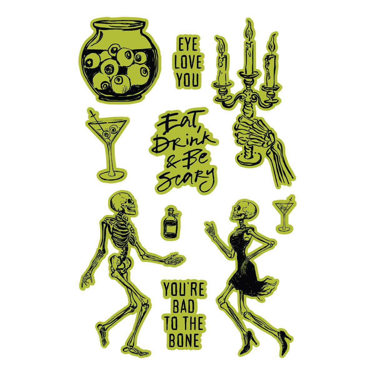 Spellbinders • Simon Hurley create. Die Collection Bad to the Bone Etched Diess