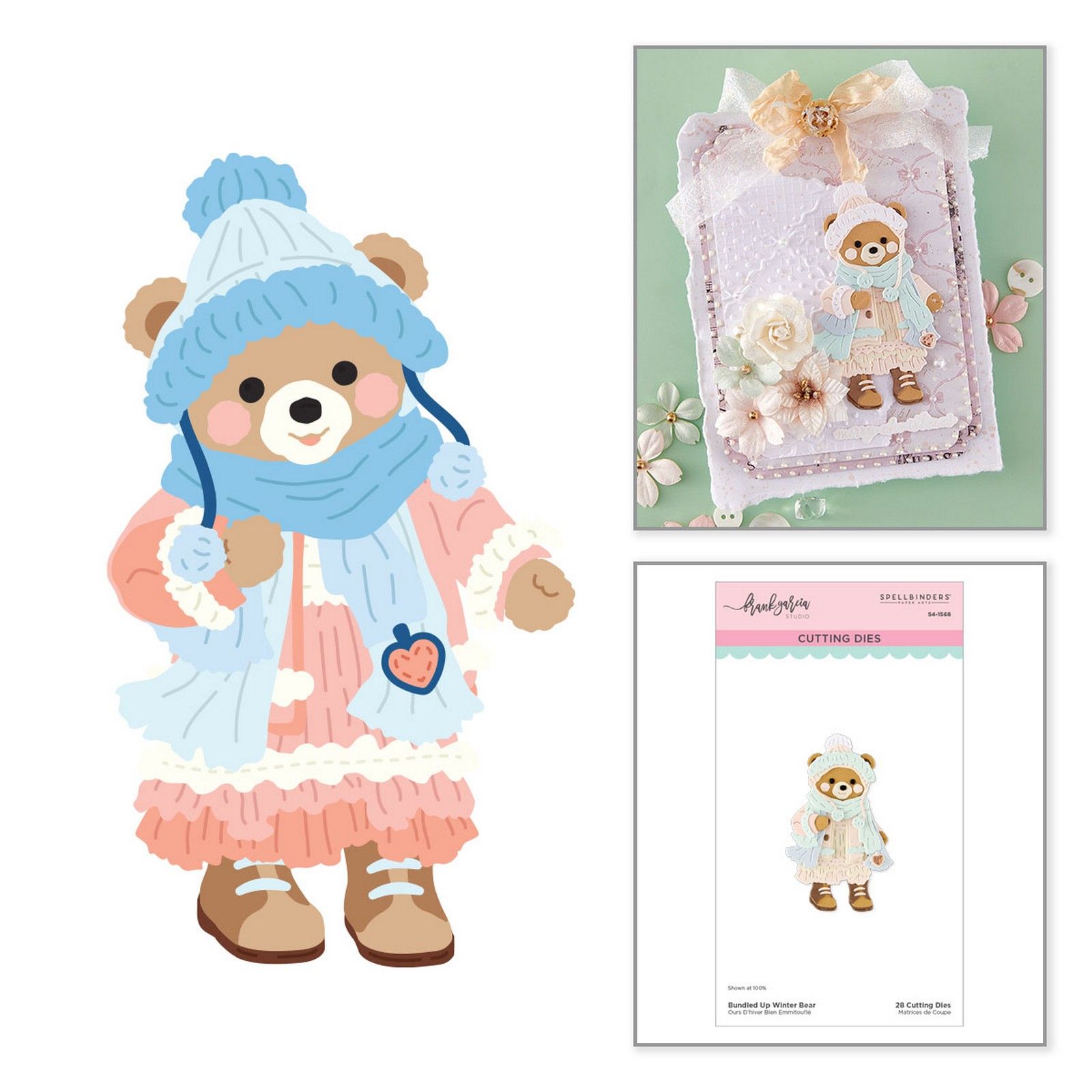 Spellbinders • Etched Dies Bundled Up Winter Bearby Frank Garcia