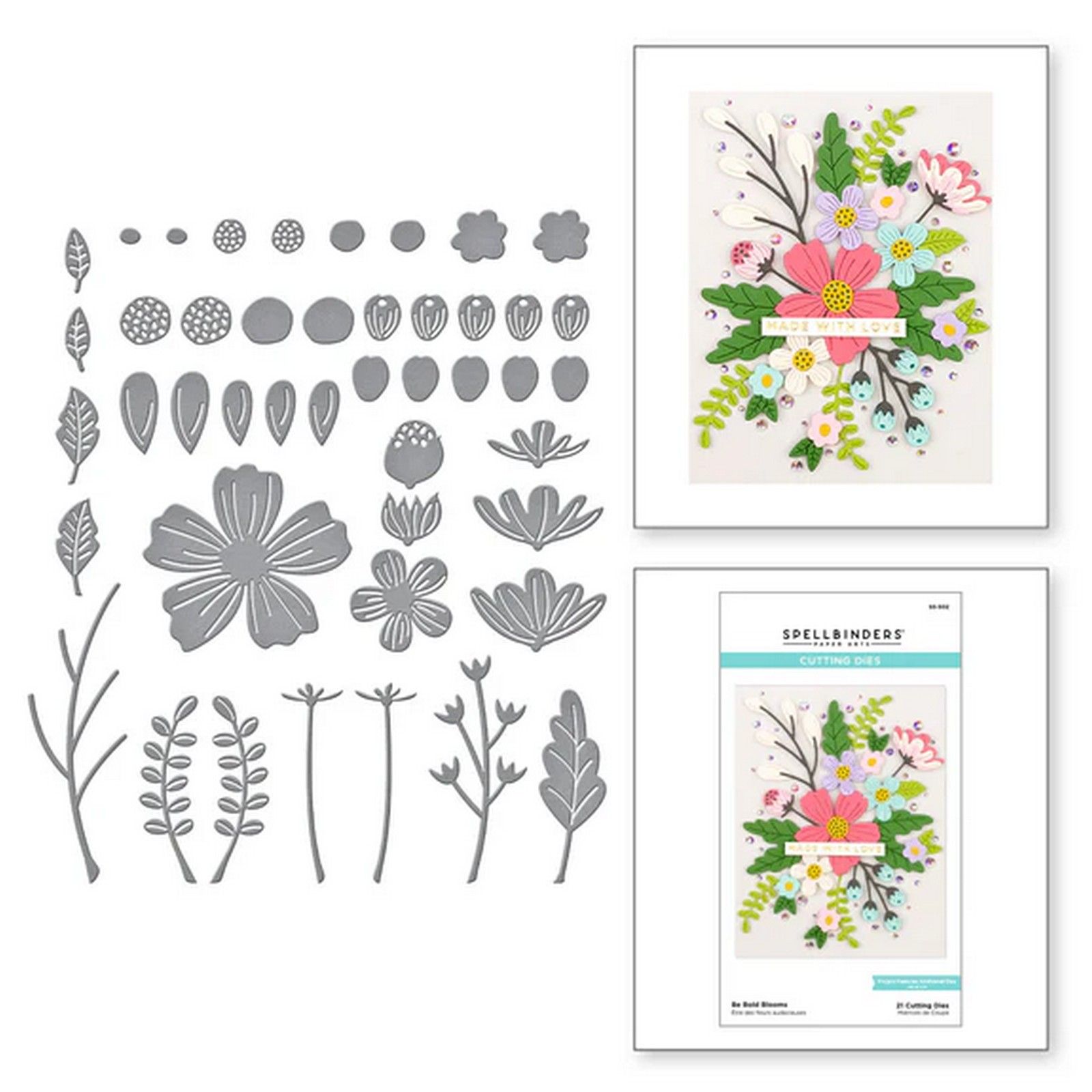 Spellbinders • Fustelle da Taglio Be Bold Blooms 4,6x4,2cm 21pz