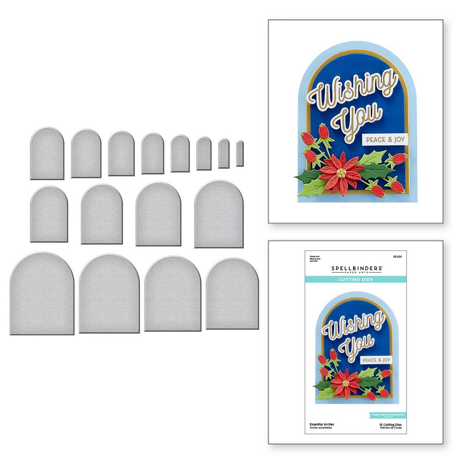 Spellbinders • Fustelle ad Arco Essential 1,3–14cm 16pz