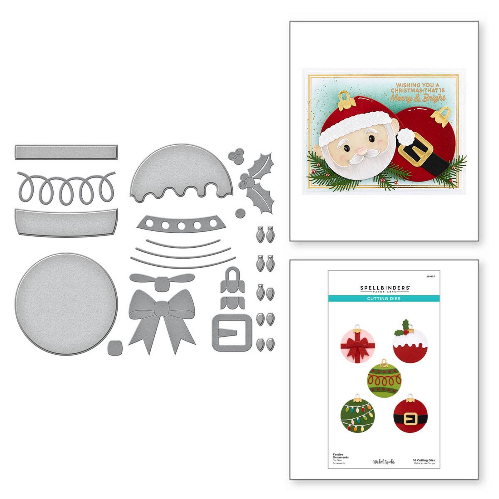 Spellbinders • Set di Fustelle da Taglio Sottili Merry Mug & Circle Delights Ø6,35cm 16pz