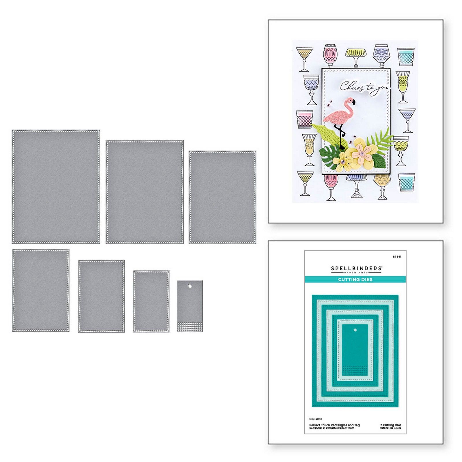 Spellbinders • Fustelle da Taglio Rettangoli & Etichetta 10,8x14cm 7pz