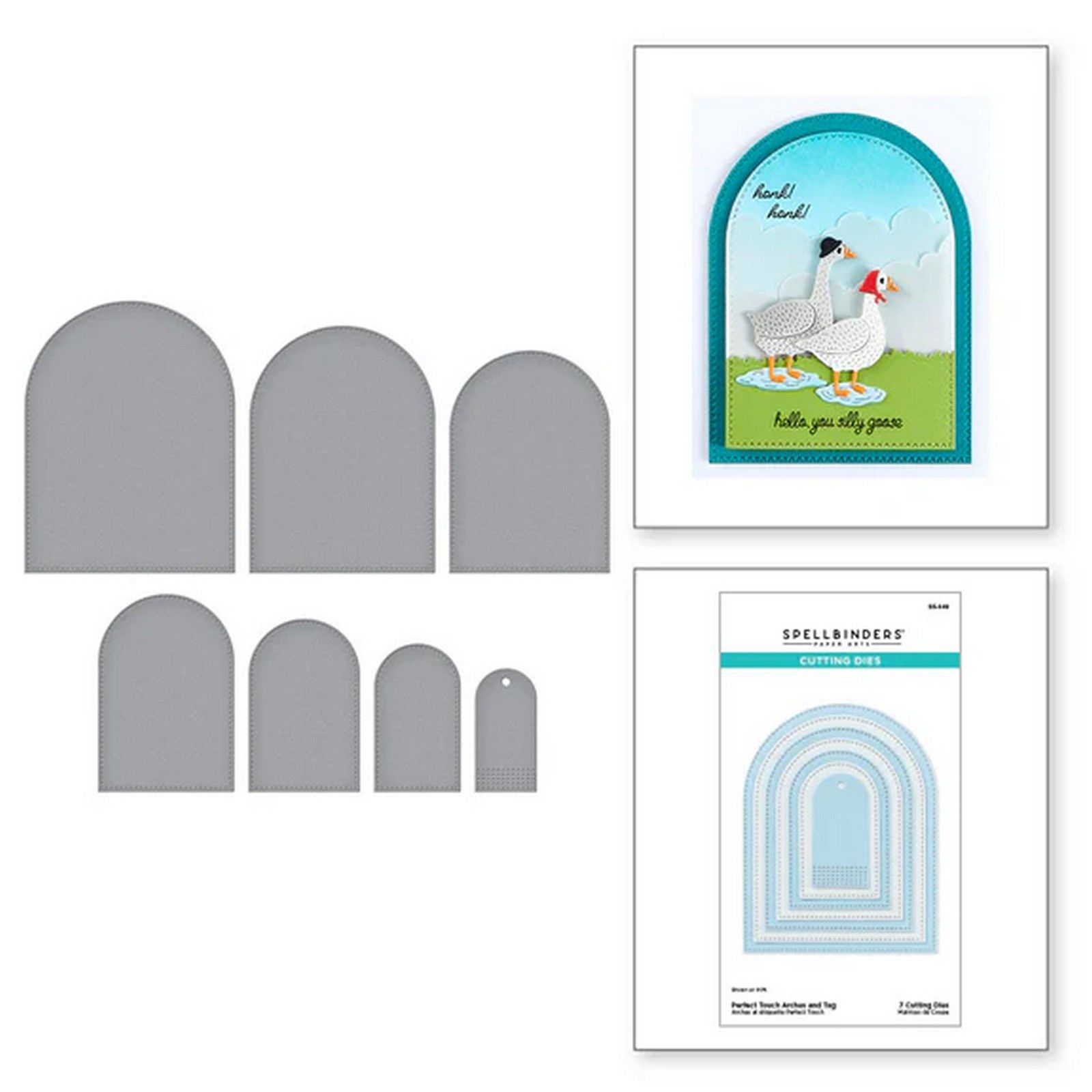 Spellbinders • Perfect Touch Archi & Tag Fustelle da Taglio 10,8x14cm 7pz