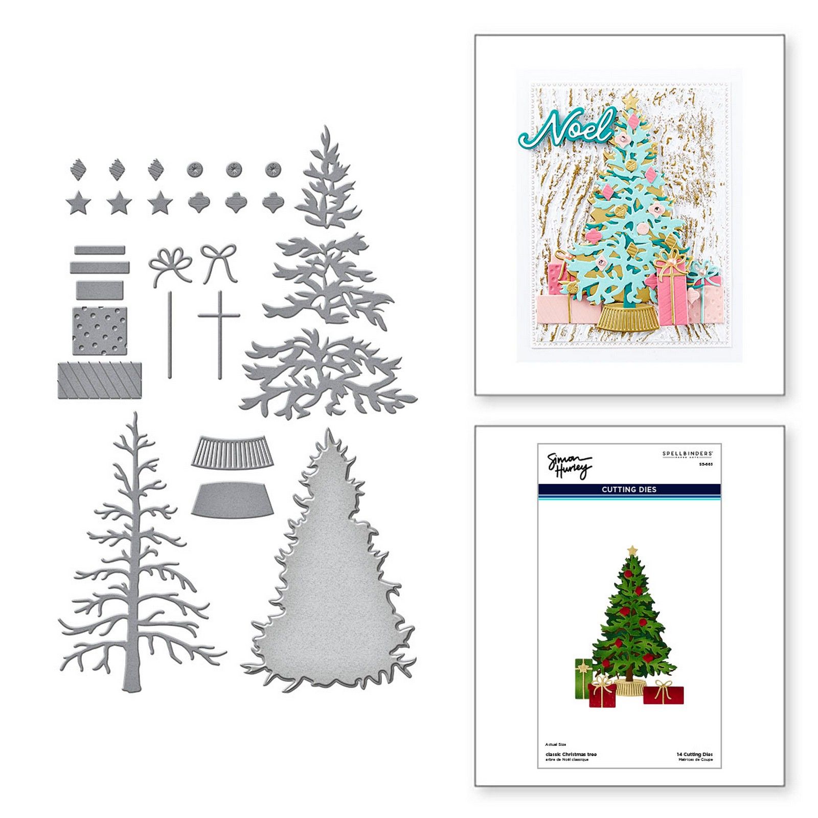 Spellbinders • Simon Hurley Fustelle da Taglio Classic Christmas Tree 6,5x10cm 14pz