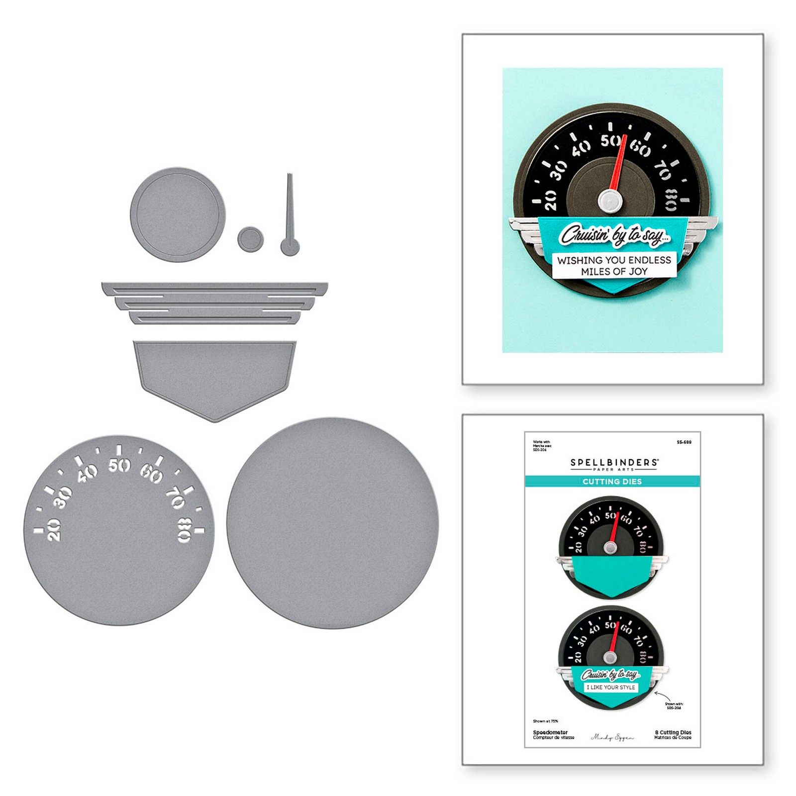 Spellbinders • Fustelle da Taglio Speedometer 10,2x9,5cm 8pz
