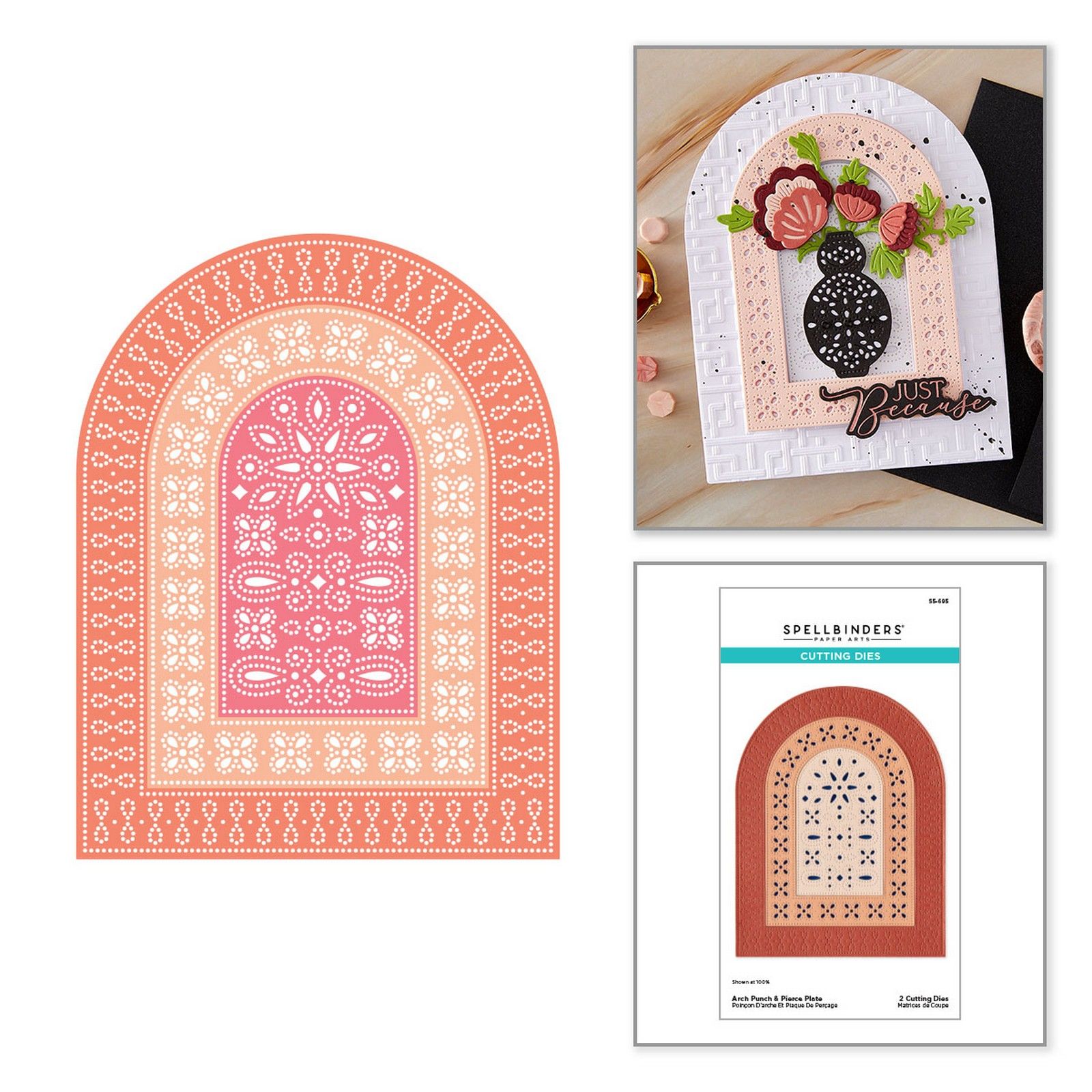 Spellbinders • Fustelle da Taglio Arch Punch & Pierce Plate 10,8x14cm 2pz