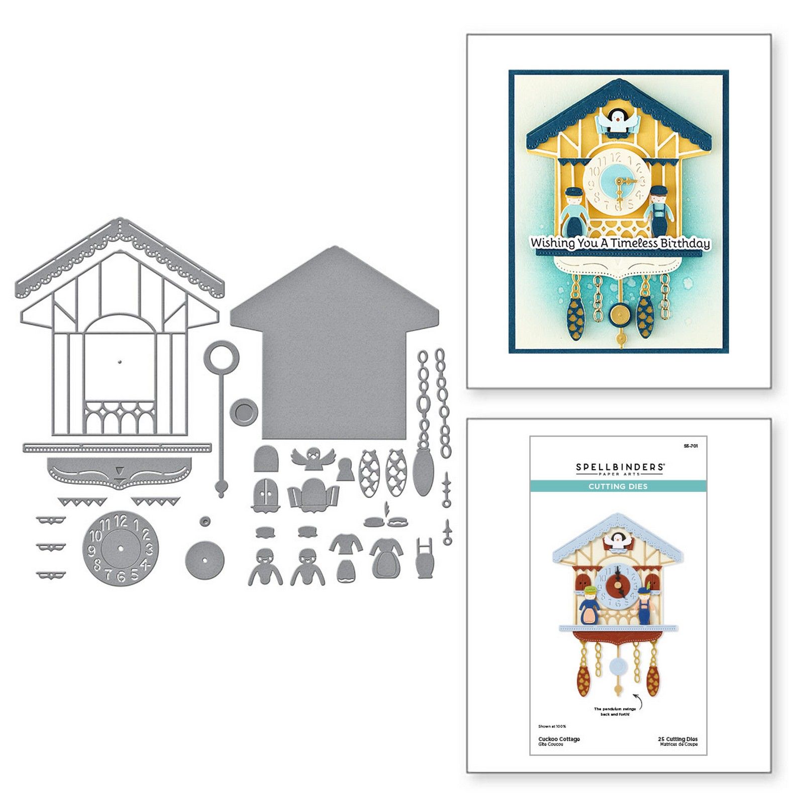 Spellbinders • Set Fustelle da Taglio Cuckoo Cottage 9x12,9cm 25pz