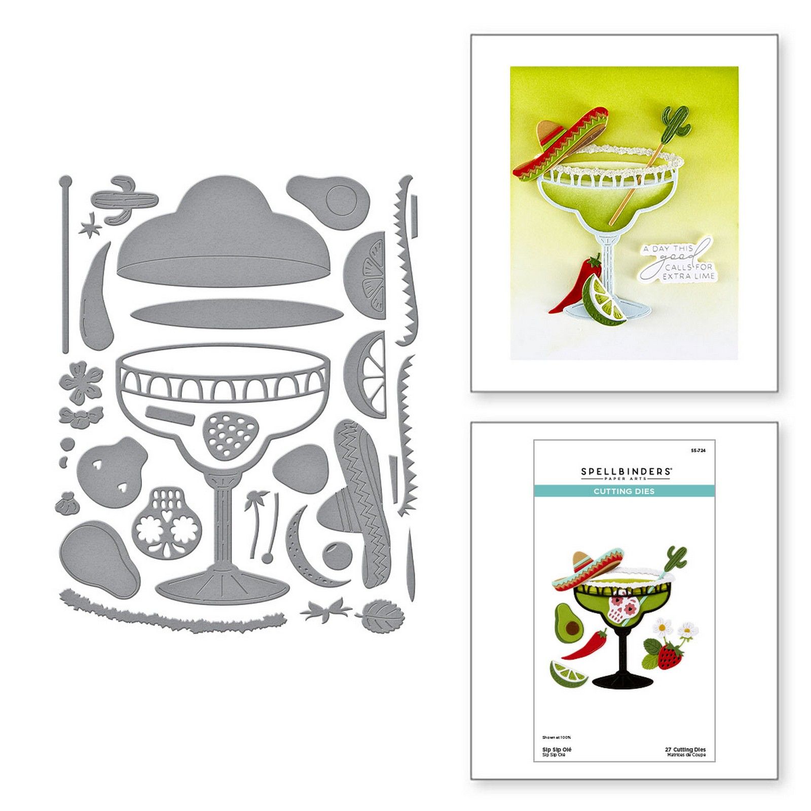 Spellbinders • Set Fustelle da Taglio Margarita Tema 8,8x9,9cm 27pz