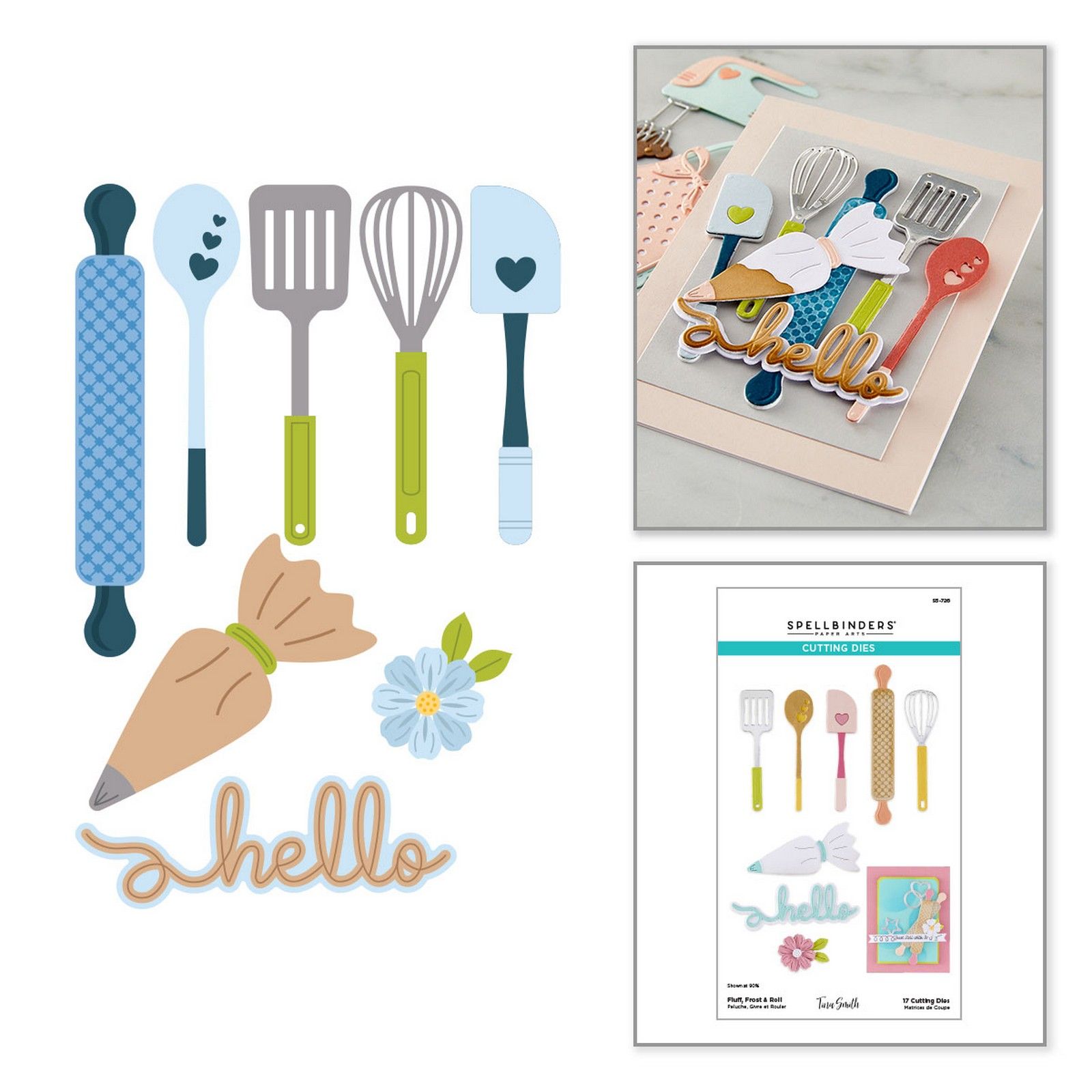 Spellbinders • Fustelle da Taglio metallo Tema pasticceria 17pz