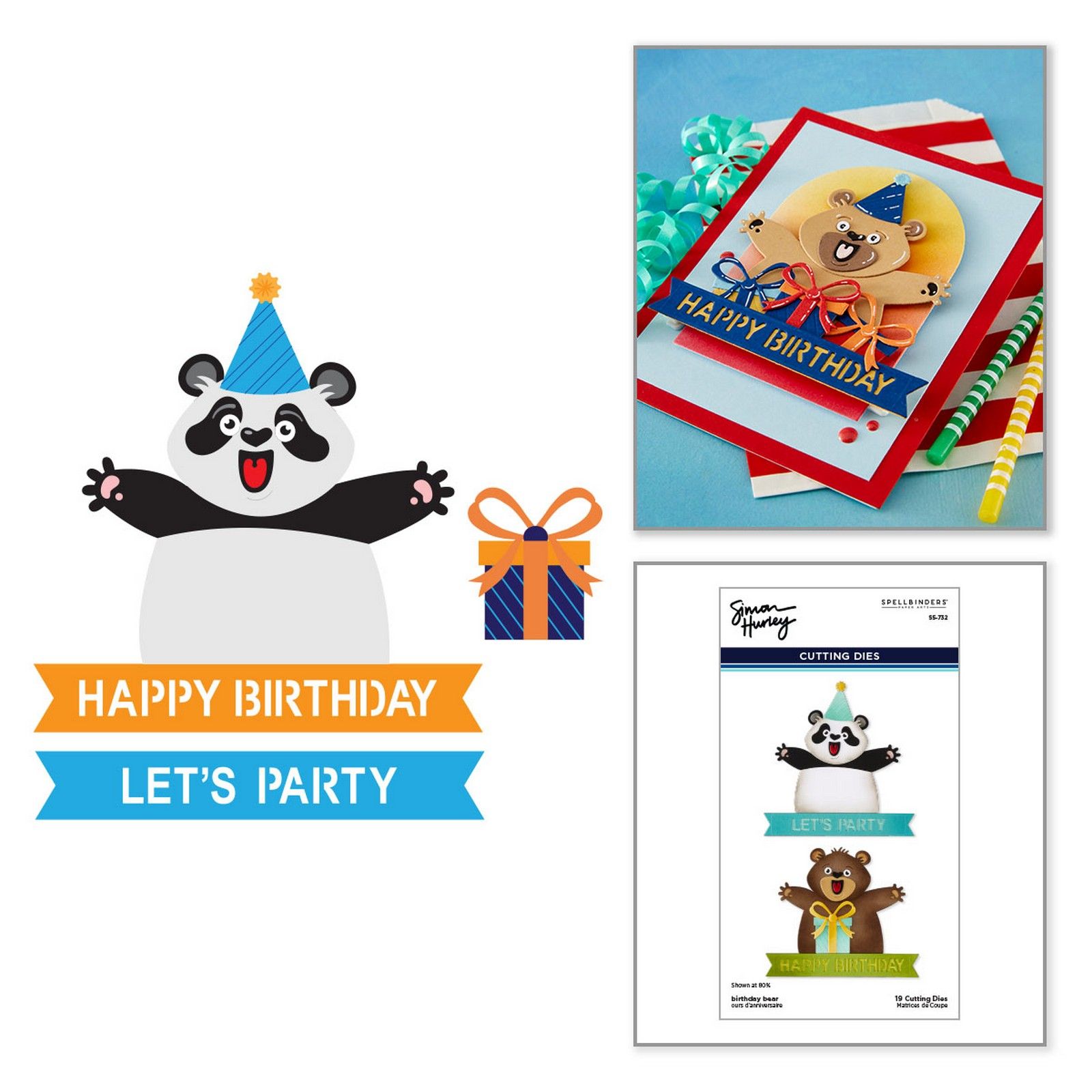 Spellbinders • Simon Hurley Fustelle da Taglio Birthday Bear 9,8x10,1cm 19pz