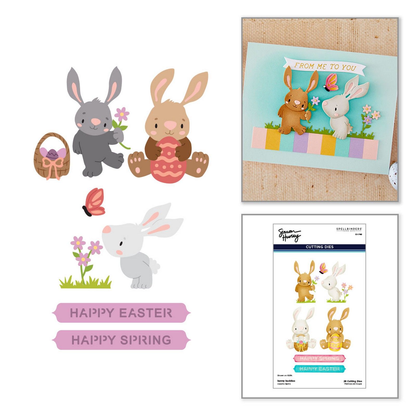 Spellbinders • Fustelle da Taglio Bunny Buddies 4,7x6,3cm 28pz