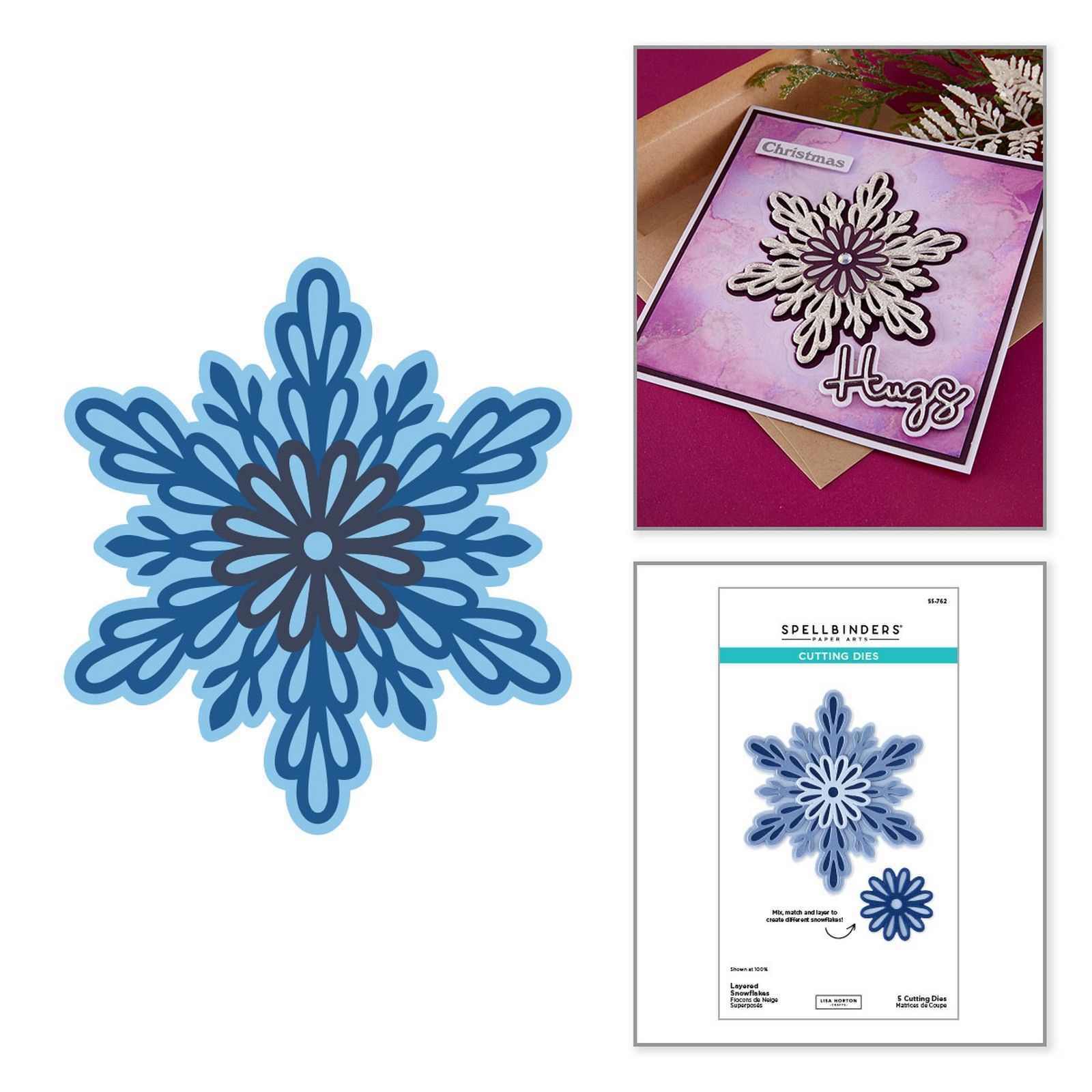 Spellbinders • Layered Snowflakes Etched Dies by Lisa Horton
