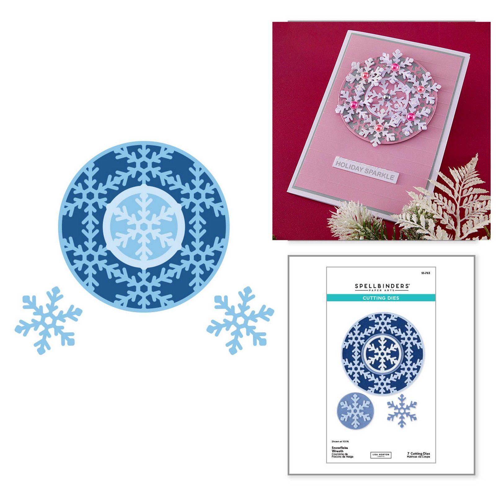 Spellbinders • Snowflake Wreath Etched Dies by Lisa Horton