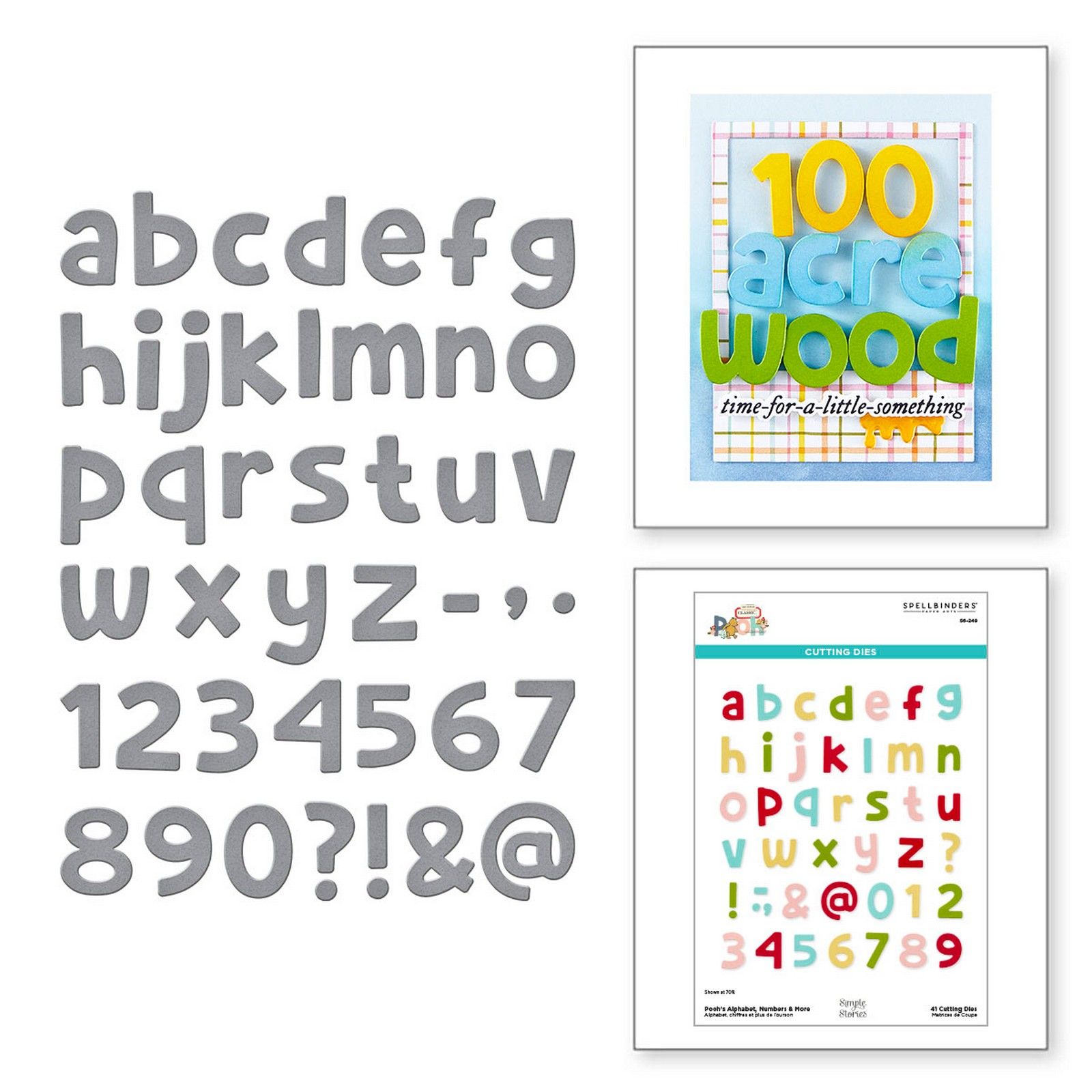 Spellbinders • Set Fustelle da Taglio Alfabeto Numeri & Punteggiatura 0,6-3,5cm 41pz