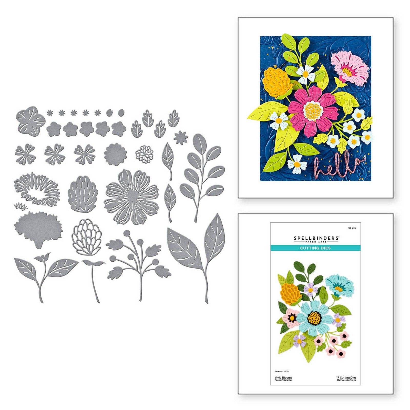Spellbinders • Fustelle da Taglio Vivid Blooms 10,3x12,8cm 17pz