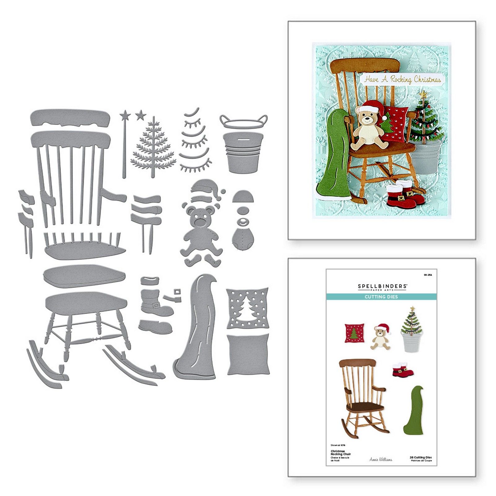 Spellbinders • Fustelle da Taglio Christmas Rocking Chair 7,5x11,4cm 26pz