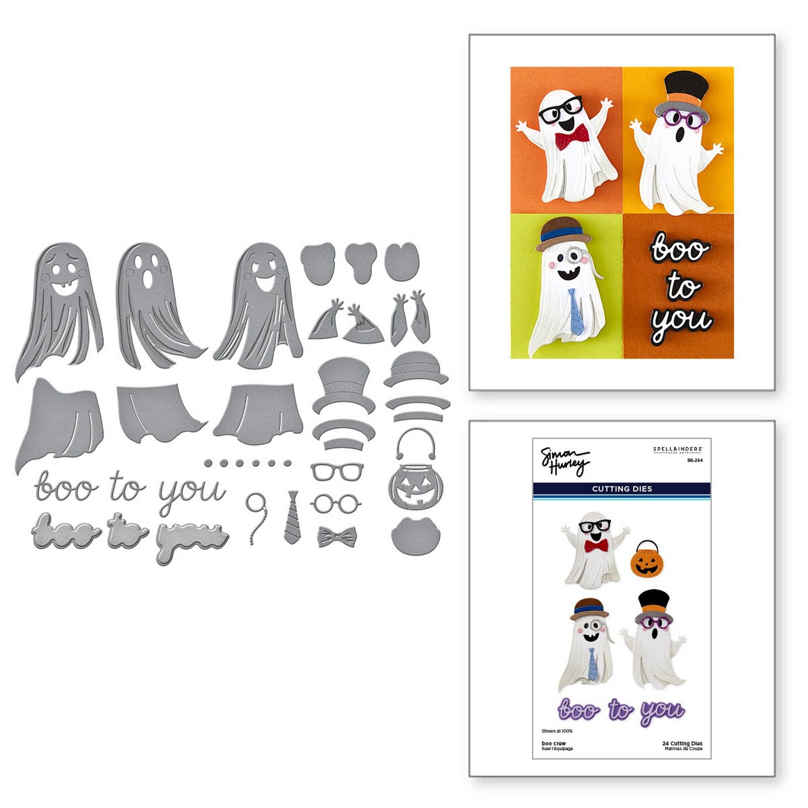 Spellbinders • Troqueles de Corte Boo Crew Spooktacular 0,8-4,9x2,3-5,9cm 24uds