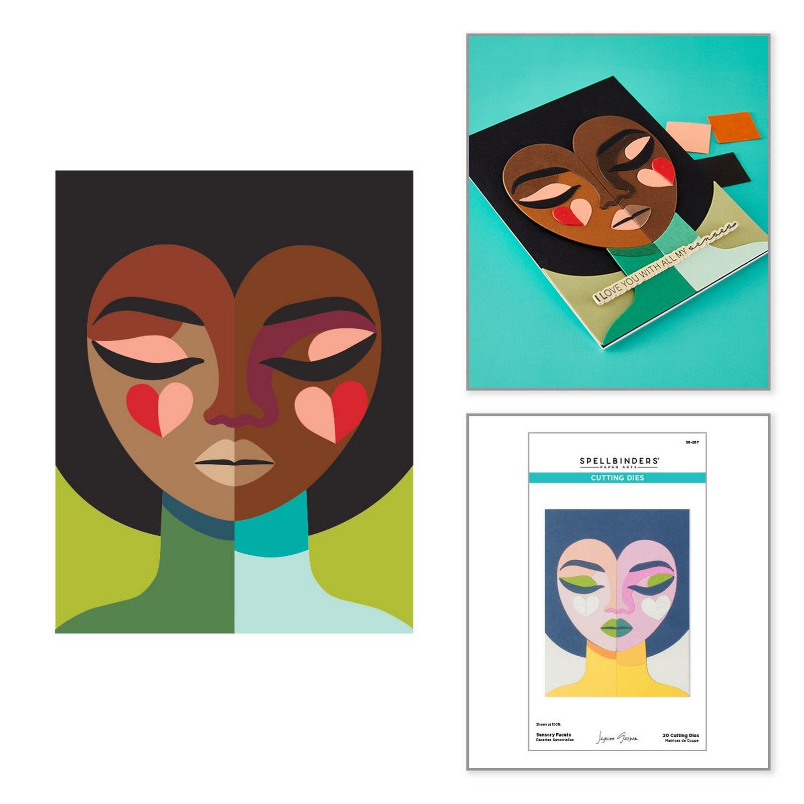 Spellbinders • Troqueles de Corte Sensory Facets 14x10,8cm 20uds