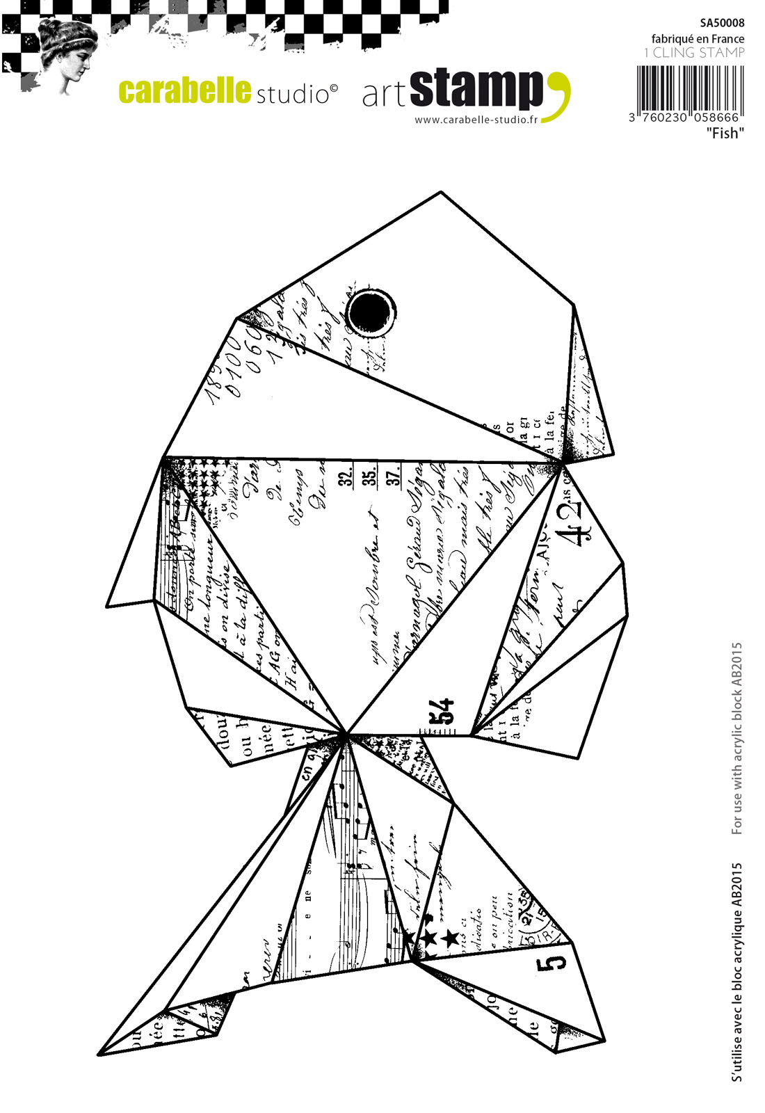 Carabelle Studio • cling stamp A5 fish