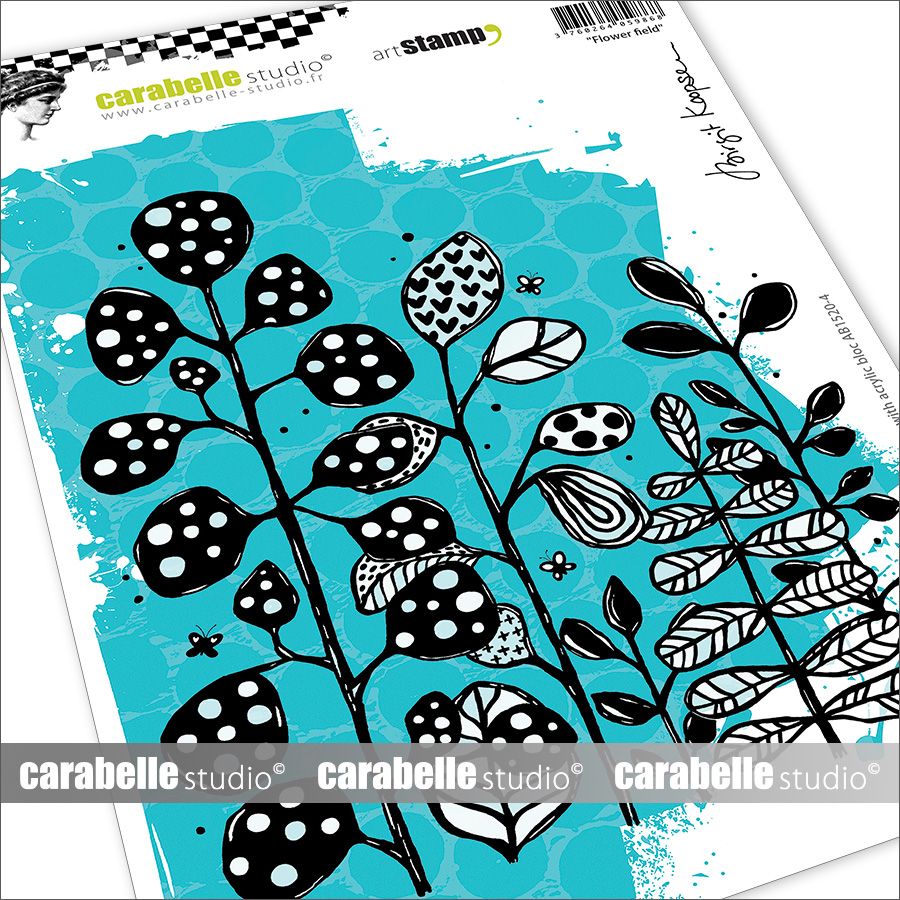 Carabelle Studio • Cling Stamp A5  Flower Field By Birgit Koopsen