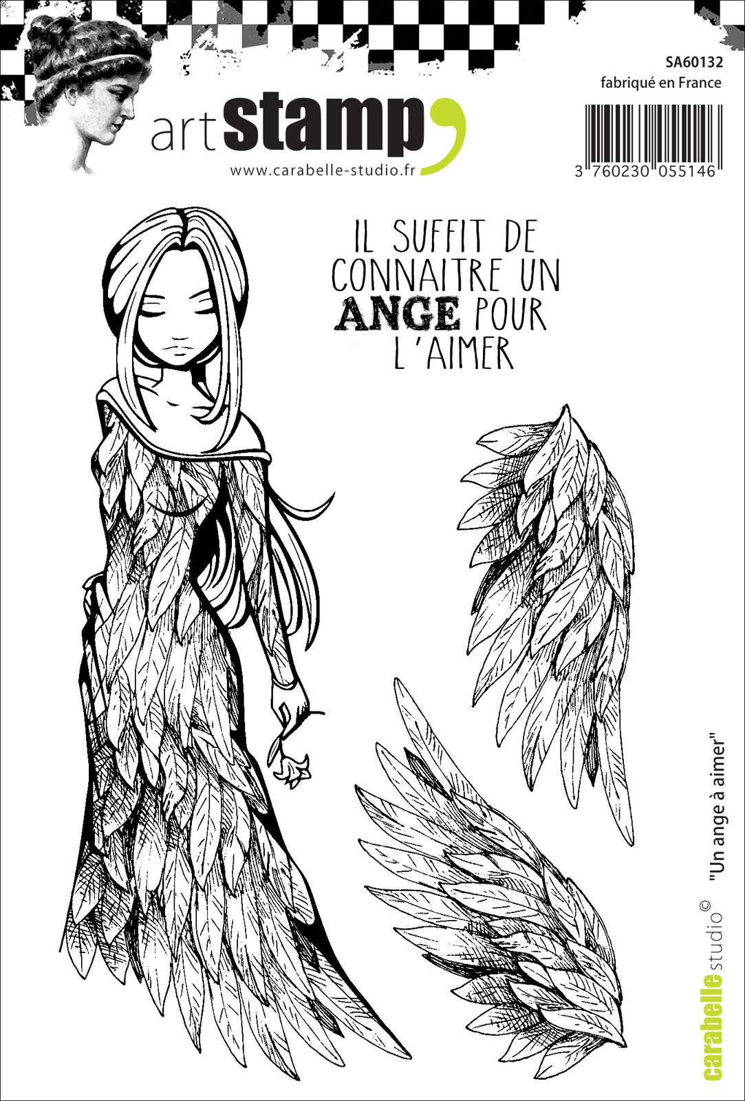 Carabelle Studio • Cling Stamp A6 Un Ange A Aimer